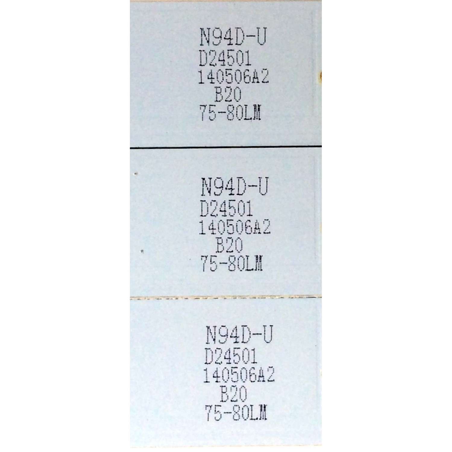 KIT DE LED´S PARA TV (3 PIEZAS) / JVC BJSJ315D08-ZC16F-02 / N94D-U / D24501 / 140506A2 / B20 / 7580LM / 303JD315034 / E356289 / PANEL HV320WX2-206 / MODELO LT-32DE74 - Imagen 3