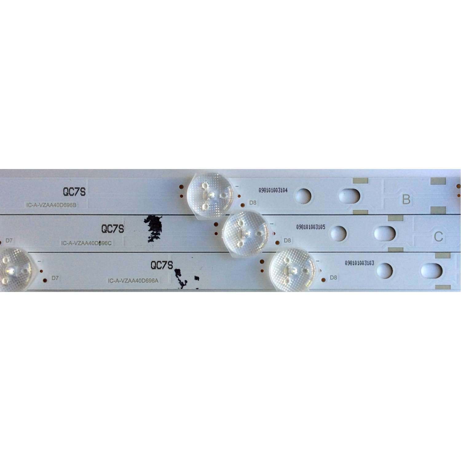 KIT DE LED PARA TV (3 PIEZAS) / VIZIO IC-A-VZAA40D696 / IC-A-VZAA40D696A / IC-A-VZAA40D696B / IC-A-VZAA40D696C / 098101003103 / 098101003104 / 098101003105 /MODELO E40-D0 / D40-D0 LAUSTXBS	 - Imagen 2