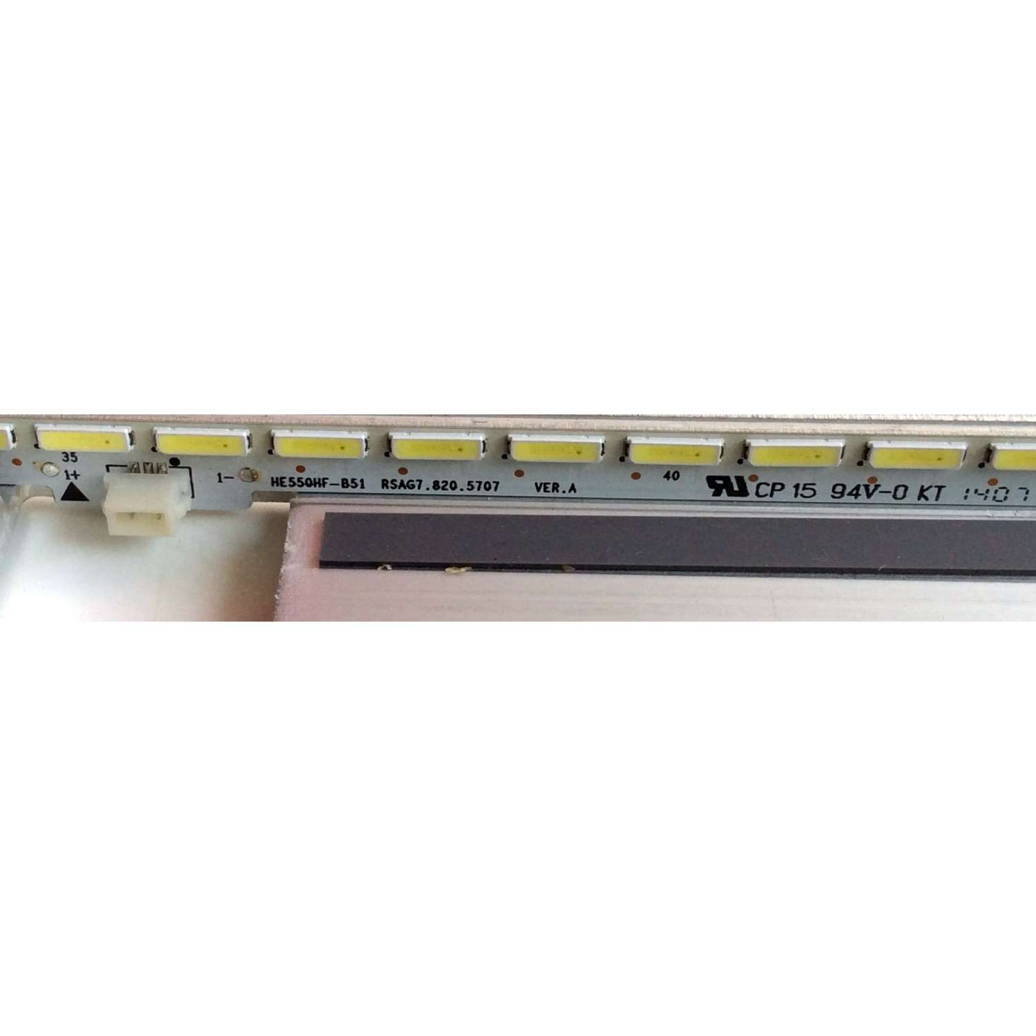 LED PARA TV HISENSE ((1 PIEZA)) / NUMERO DE PARTE HE550HF-B51 / RSAG7.820.5707 / SSY-1133855-A / 20140115 / RSAG7.820.5707 VER:A / PANEL HE550HF-B51(100)\S0 / MODELOS 55H6SG / 55K600GWUS / ((MEDIDAS 1.22M x 13CM)) - Imagen 4