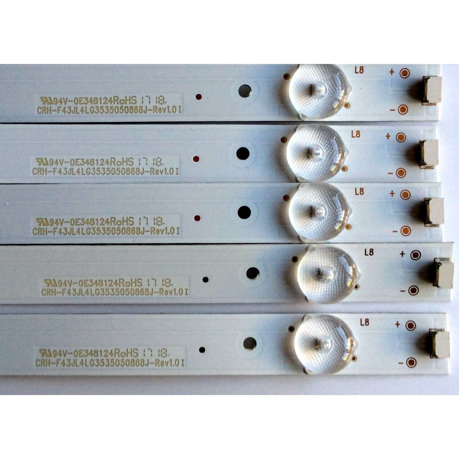 KIT DE LED´S PARA TV (5 PIEZAS) / LG 344761000019000 / B4L08HH25PEF374BF / 206311 / CRH-F43JL4LG3535050868J-REV:1.0 / PANEL  BOEI430WU1 / B0EI430WU1 / MODELO 43LJ500M-UB.CUSFLH	 - Imagen 3