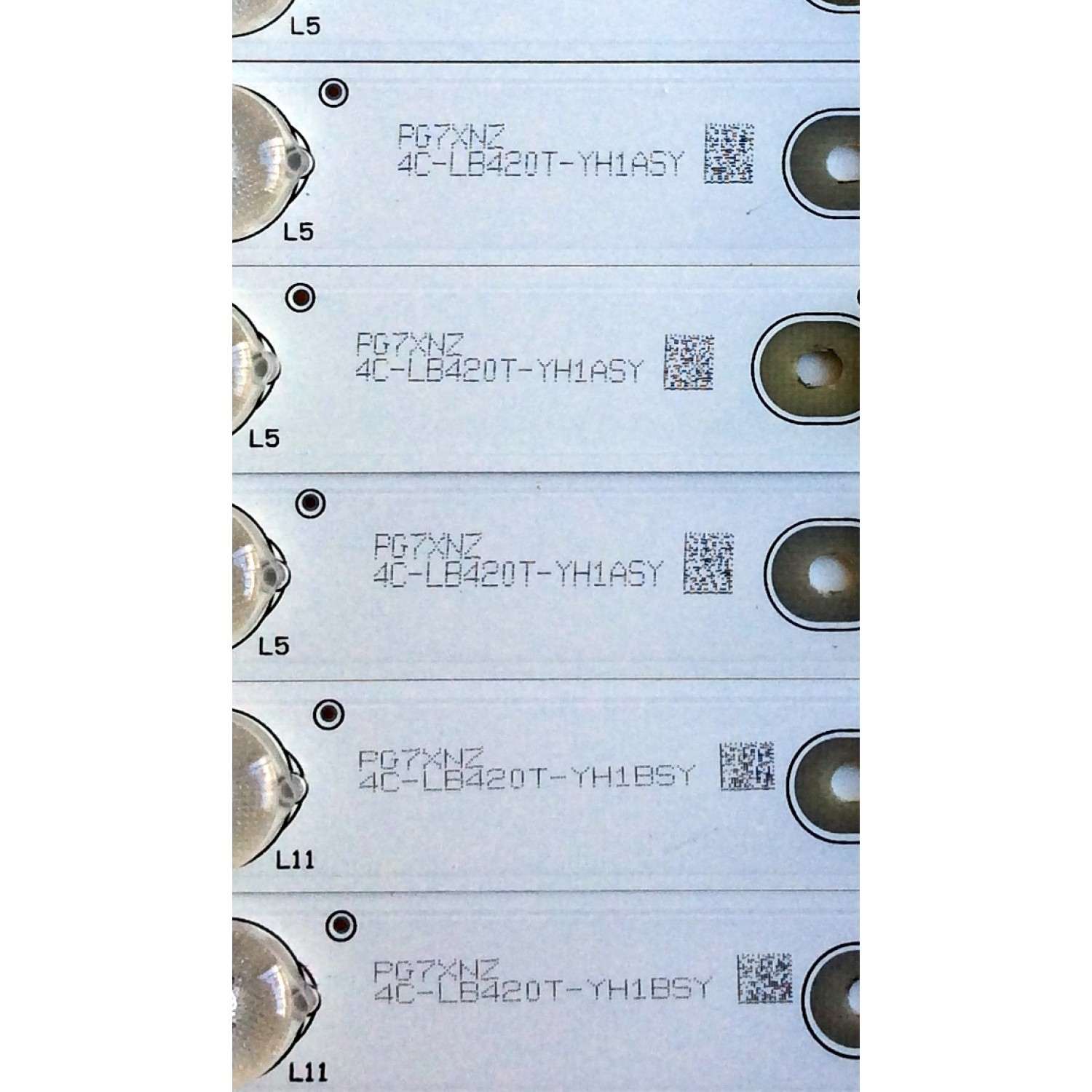 KIT DE LED´S PARA TV (8 PIEZAS) / SANYO TCL-462C750(B3310)-6EA-L / TCL-462C750(B3310)-6EA-R / E334789 / PG7XNZ / 006-P2K1972A / 4C-LB420T-YHASY / 4C-LB420T-YHBSY / TCL-462C750 / PANEL LVF420LGDX E2 V1 / MODELOS DP42D23 / DP42D24 / FW42D25T / PH42B25DG - Imagen 2