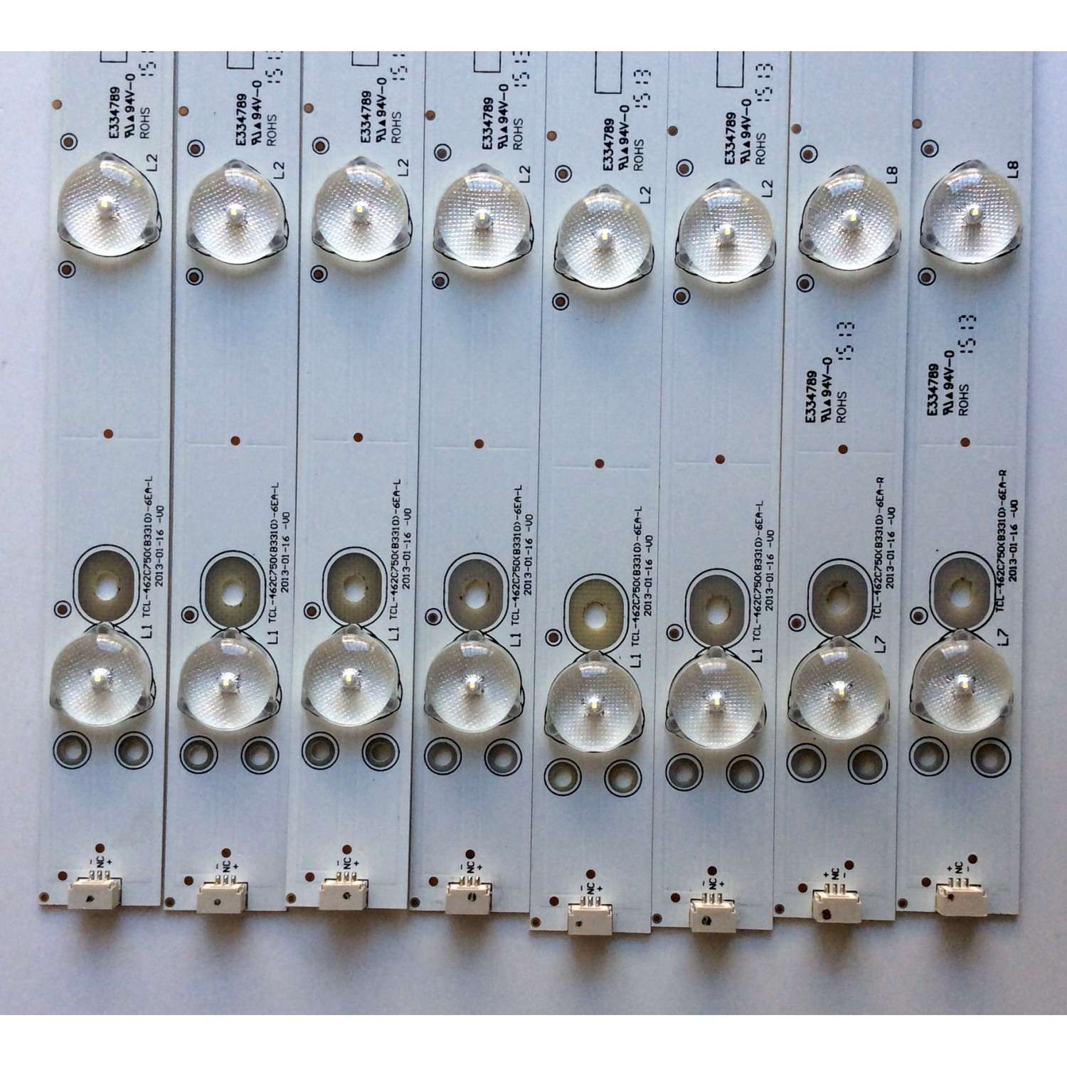 KIT DE LED´S PARA TV (8 PIEZAS) / SANYO TCL-462C750(B3310)-6EA-L / TCL-462C750(B3310)-6EA-R / E334789 / PG7XNZ / 006-P2K1972A / 4C-LB420T-YHASY / 4C-LB420T-YHBSY / TCL-462C750 / PANEL LVF420LGDX E2 V1 / MODELOS DP42D23 / DP42D24 / FW42D25T / PH42B25DG - Imagen 4