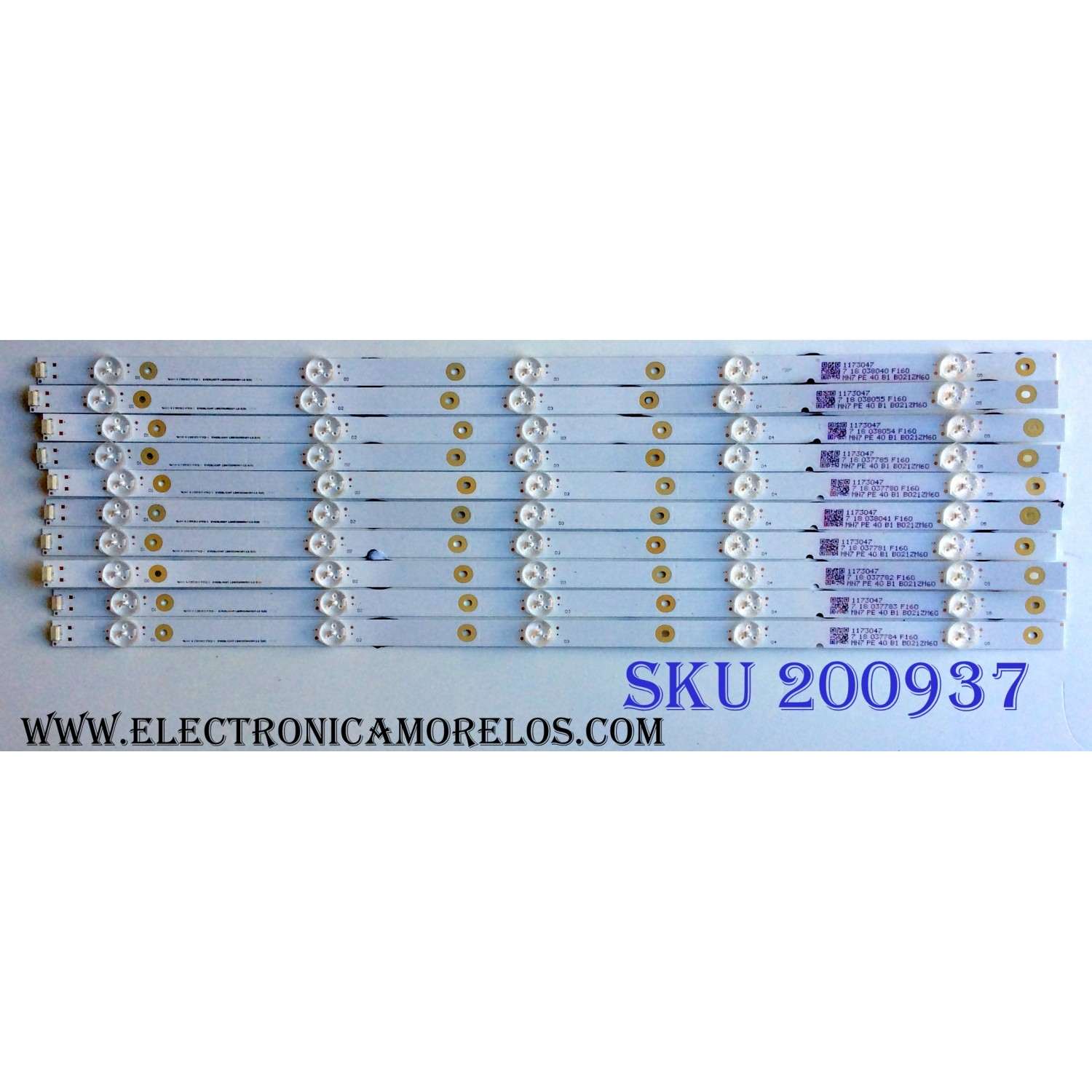 KIT DE LED´S PARA TV (10 PIEZAS) / HISENSE LBM550M0501-LE-5(0) / 1173047 / B021ZM60 / E355813 YFPCB-1 / PANEL HD550K3U51\S6\GM\ROH / MODELOS FM55H6D / 55H6D