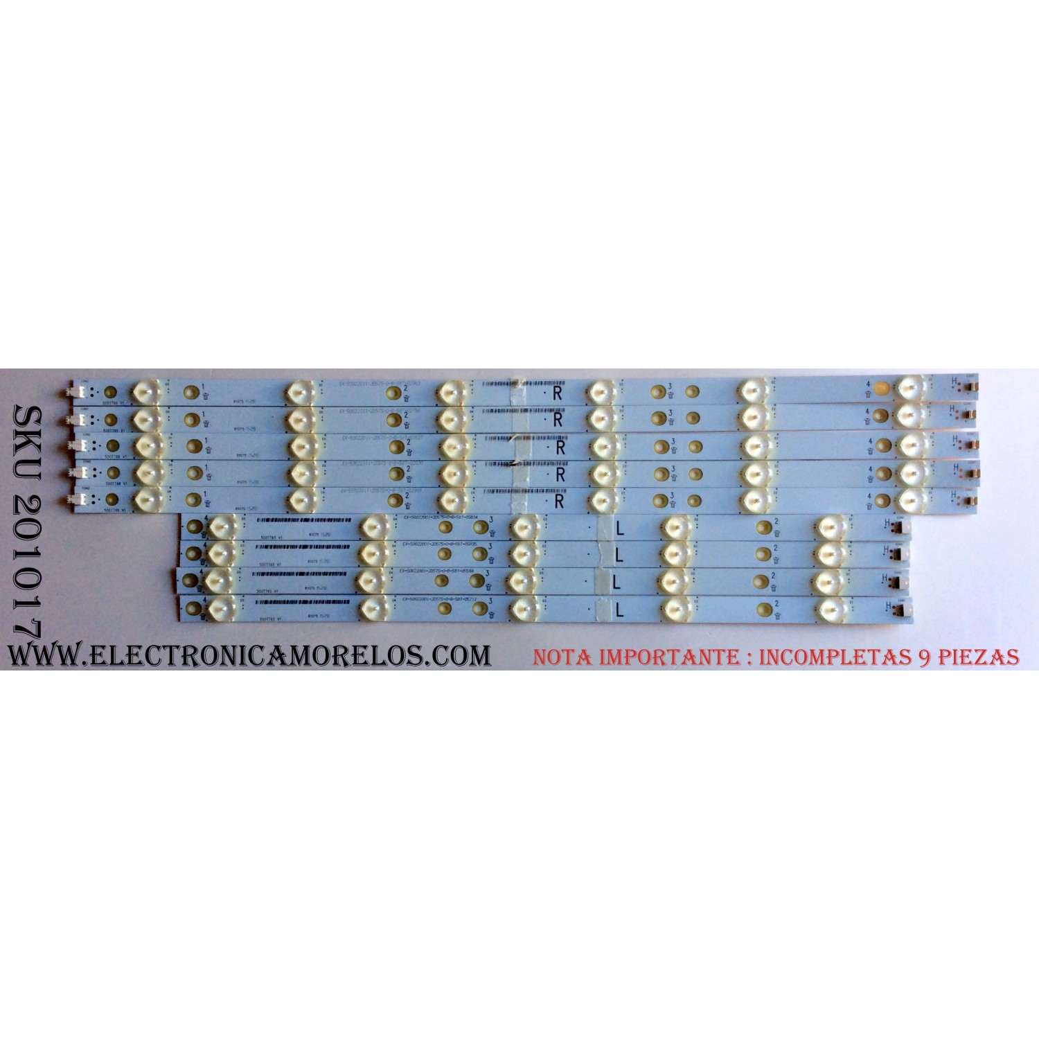 KIT DE LED´S PARA TV (12 PIEZAS) / SHARP 500TT65/500TT66 / 500TT65 / 500TT66 / KIT DE LED SUSTITUTAS 500TT61/500TT62 / PANEL TPT500J1-HVN07.U REV:S600F / MODELOS LC-50LB370U / LC-50LB371U