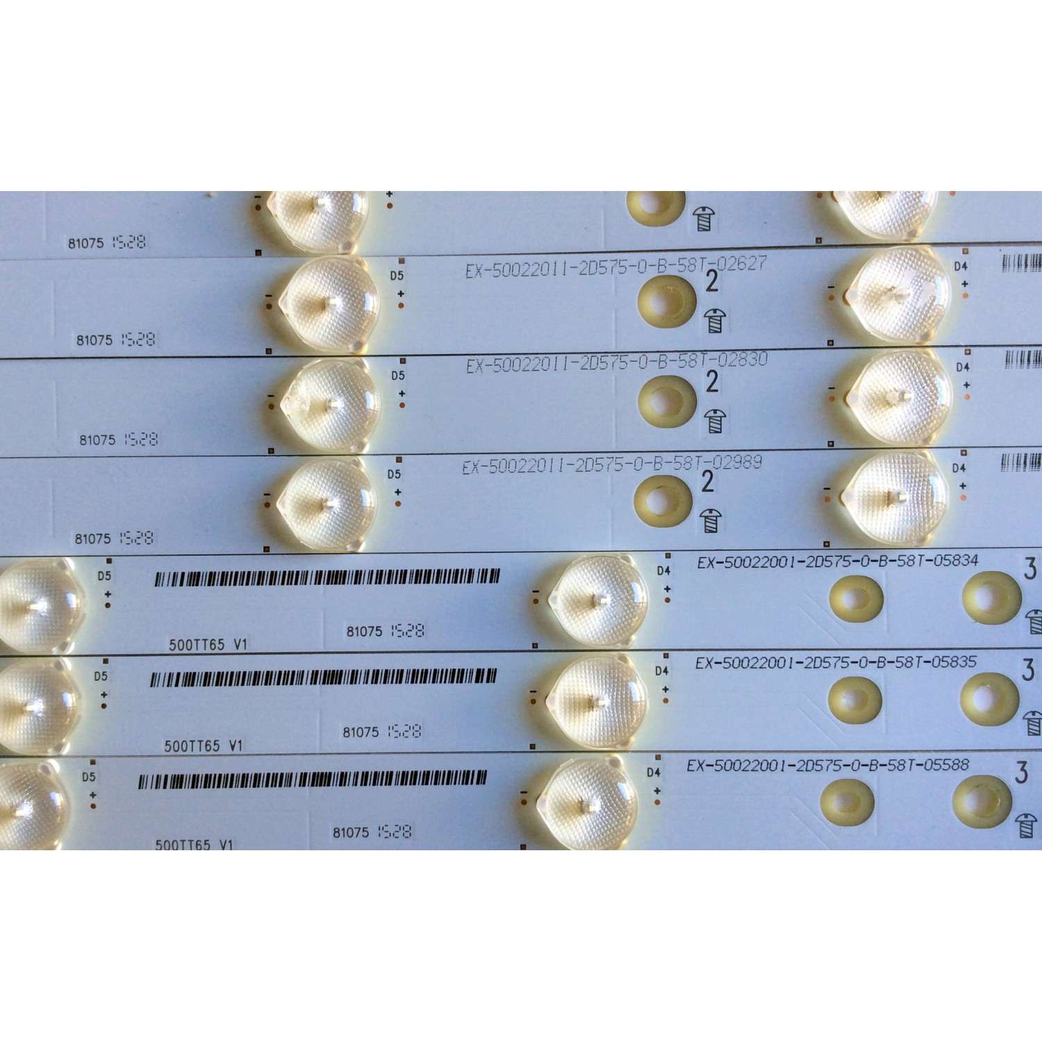 KIT DE LED´S PARA TV (12 PIEZAS) / SHARP 500TT65/500TT66 / 500TT65 / 500TT66 / KIT DE LED SUSTITUTAS 500TT61/500TT62 / PANEL TPT500J1-HVN07.U REV:S600F / MODELOS LC-50LB370U / LC-50LB371U - Imagen 3