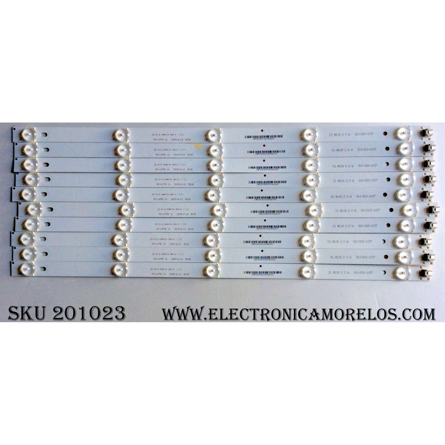 KIT DE LED   ELEMENT 910-500-1037 / 10 PZAS /  D1M1022DW / 15MD200F58 / MS-L0751 / 15MF300F58 / D2M1082DW / PANEL´S T500HVN08.2 / T500HVN08.5 / MODELOS ELEFW504A H1401 / ELEFT506 H5A2M / ELEFT506 J5A0M / ELEFT506 J5A1M / ELEFT506 J5A3M / ELEFT506 J5A7M	