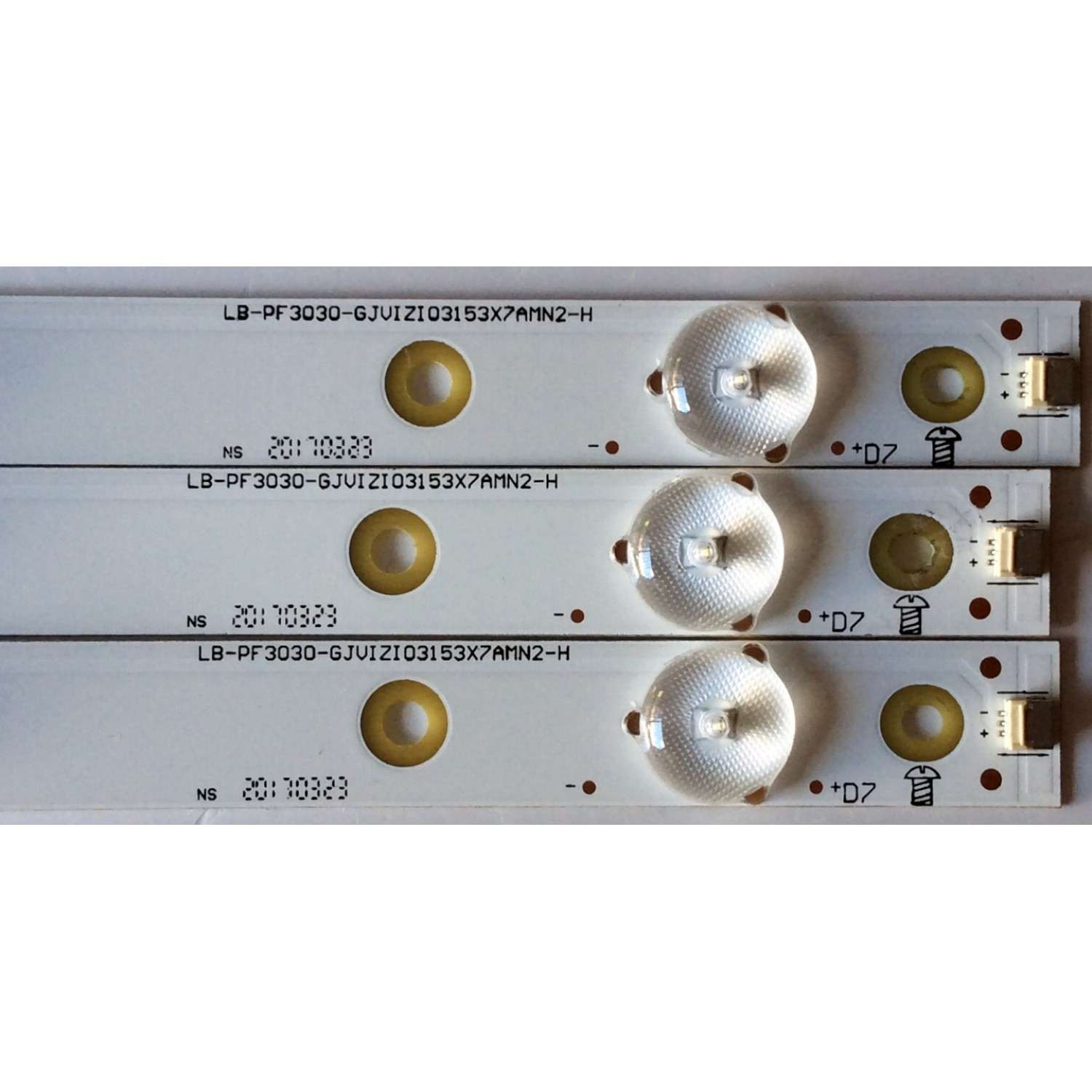 KIT DE LED´S PARA TV (3 PIEZAS) / VIZIO 32AMN2 / LB-PF3030-GJVIZI03153X7AMN2-H / L8T48Y612Y00 / 7171 007709 / 210BZ07D04338BCC00X / PANEL ST3151B01-1 VER.2.1 / MODELO D32F-E1 LTT3VMMT - Imagen 2