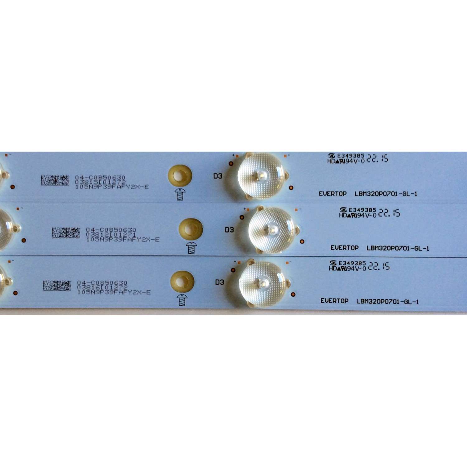 KIT DE LED PARA TV / VIZIO 04-C0850630 / LBM320P0701-GL-1 / (3 PZAS.) /  PANELES TPT315B5-WHBN0.K / TPT315B5-0TU3A.Q, / MODELOS D32H-C0 / E32H-C1 LTFDSJBR / E32H-C1 LTTDSJBR / E32H-C1 LTTDSJCR / E32H-C1 LTTUSJCR / E32H-C1 LTTUSJDR / D32H-C1 LTTDTBAR	 - Imagen 2