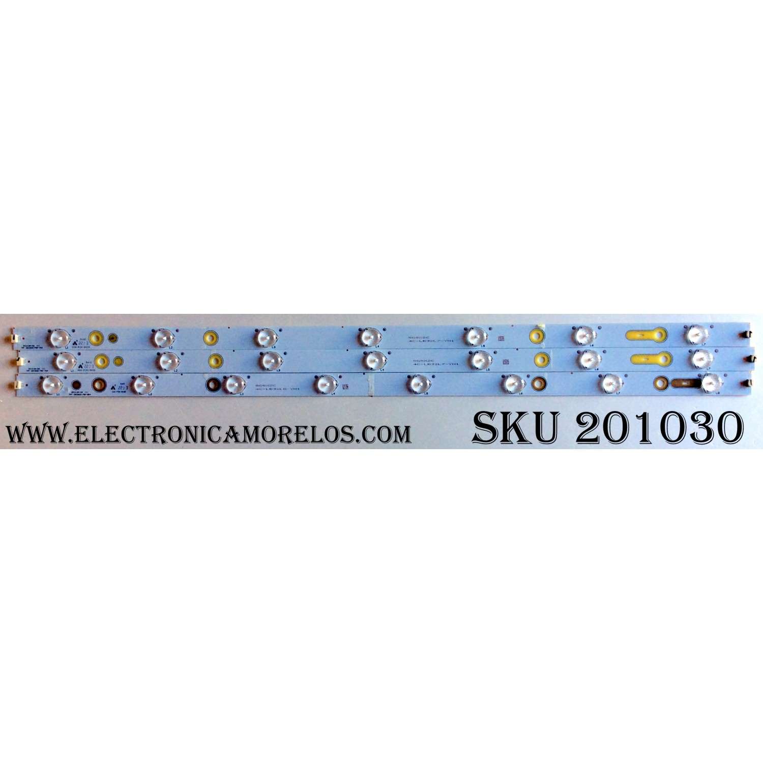 KIT DE LED PARA TV (3 PIEZAS) / TCL 4C-LB32L8-YH1 / 006-P2K1960B / 32E3020-787-8EA / MODELO LE32HDF3010TAAA / PANEL LVW320NDCL