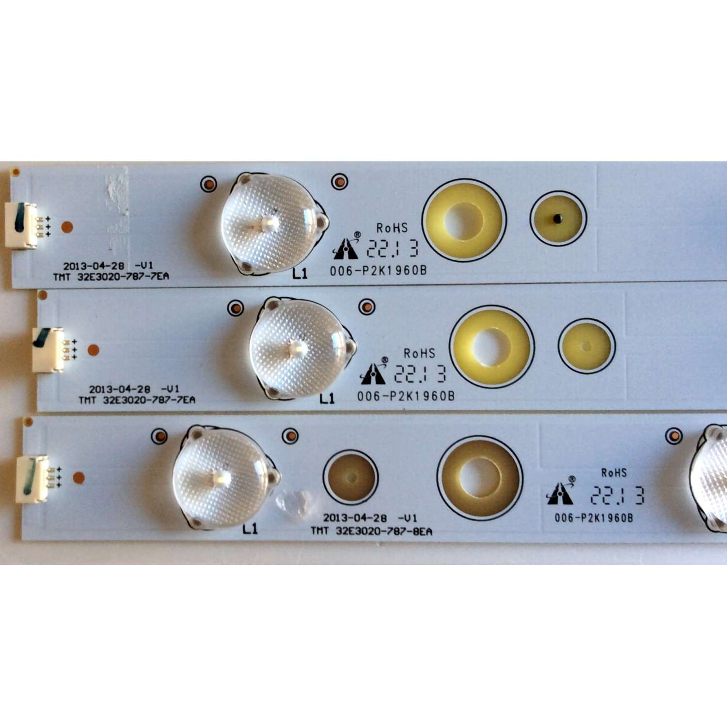 KIT DE LED PARA TV (3 PIEZAS) / TCL 4C-LB32L8-YH1 / 006-P2K1960B / 32E3020-787-8EA / MODELO LE32HDF3010TAAA / PANEL LVW320NDCL - Imagen 2