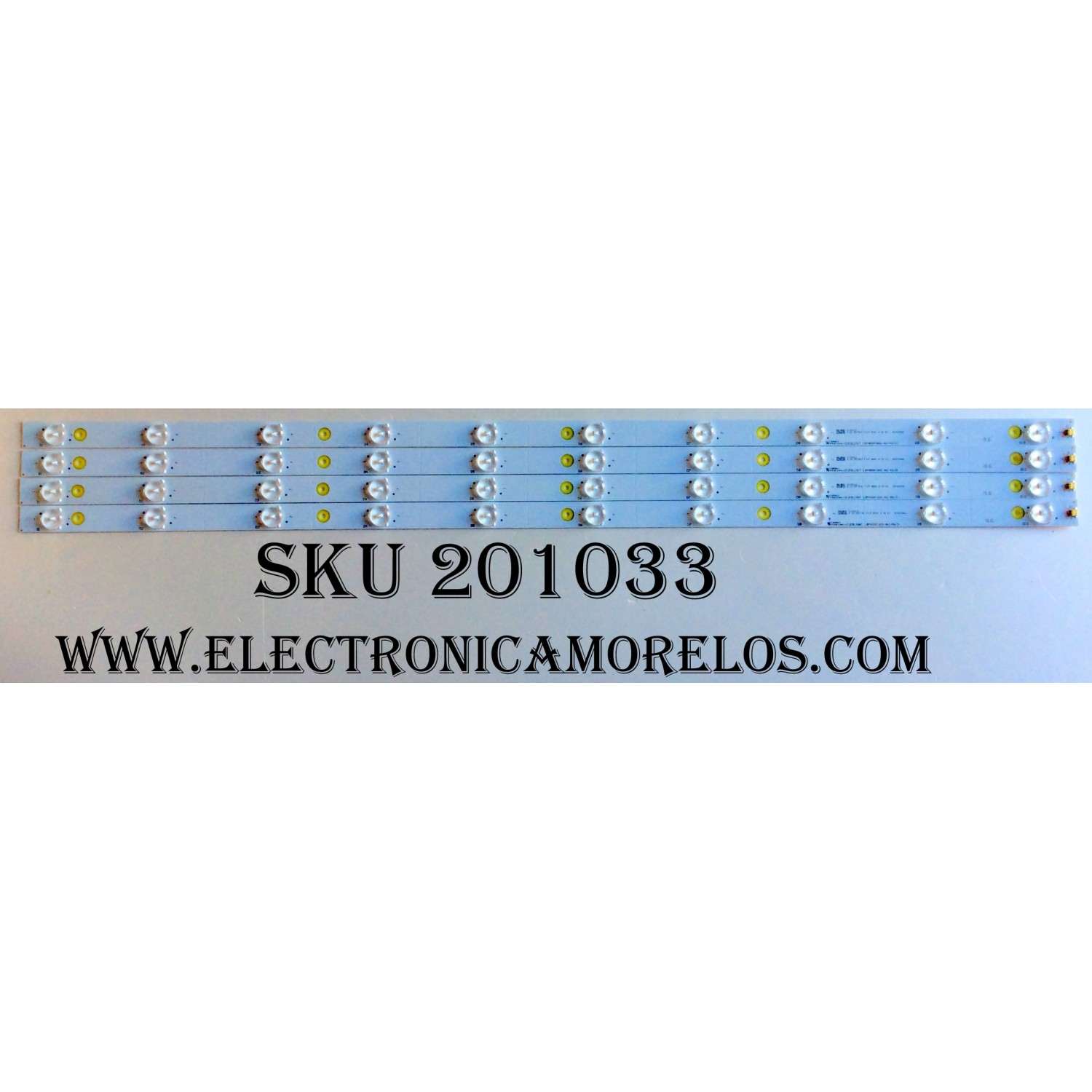 KIT DE LED´S PARA TV  (4 PIEZAS) / HISENSE / PROSCAN LBM400P1001-AU-4S / 1147611 / LBM400P1001-AU-4S(0) / EVERLIGHT LBM400P1001-AU-4S(0) / PANEL´S HD400DF-E32 / LSC400HN02-702 / MODELOS PLDED4079-SM A1604 / 40H4C1 