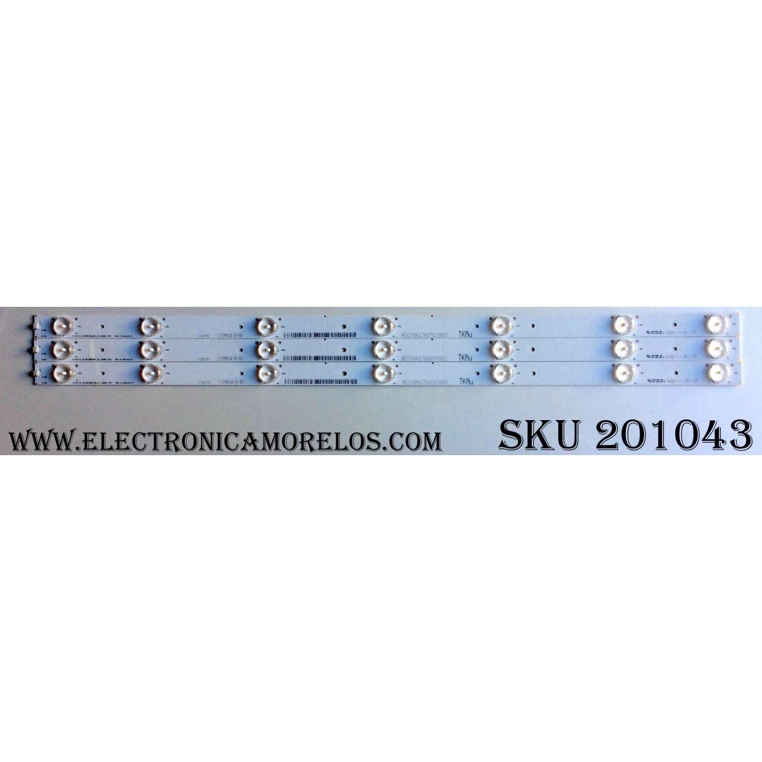 KIT DE LED´S PARA TV (3 PIEZAS) / HISENSE 1136775 / 129MA04 1R-B1 / Hisense_32_HD315DH-B51_3x7_3030C_7S1P REEV:V1 / MODELO 32H4CM 	