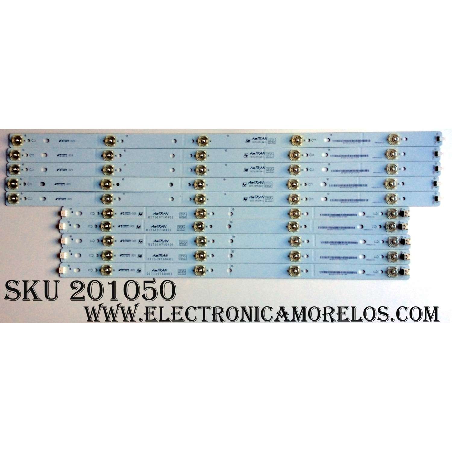 KIT DE LED´S PARA TV VIZIO (10 PIEZAS) 0171-1971-0411 / JL550I-A0 / 098101101117 / 098101101116 / PANEL T550HVN01.3 / MODELOS E550I-A0 LAQAOQAP / E550I-A0 LAQAOQCQ / E550I-A0 LAQKOQBP / E550I-A0 LATAOQAP / E550I-A0E LAQAOQDP / E550I-A0E LATAOQDP