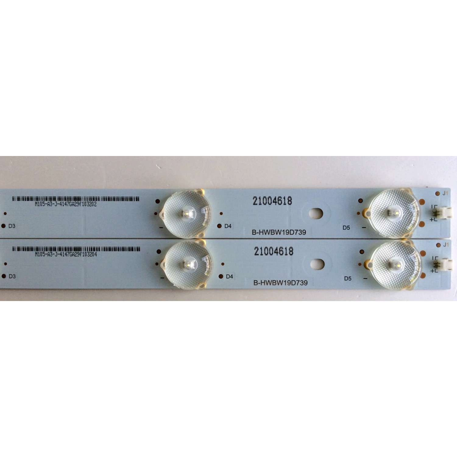 KIT DE LED´S PARA TV (2 PIEZAS) / ELEMENT B-HWBW19D739 / 21004618 / 4619DX001 / M105-A3-J / E466169 / M105-A3-J-4147GA29F103202 / M105-A3-J-4147GA29F103204 / PANEL MV185WHB-N10 / MODELO ELEFW195 / LE-19GDXB-B2 - Imagen 2