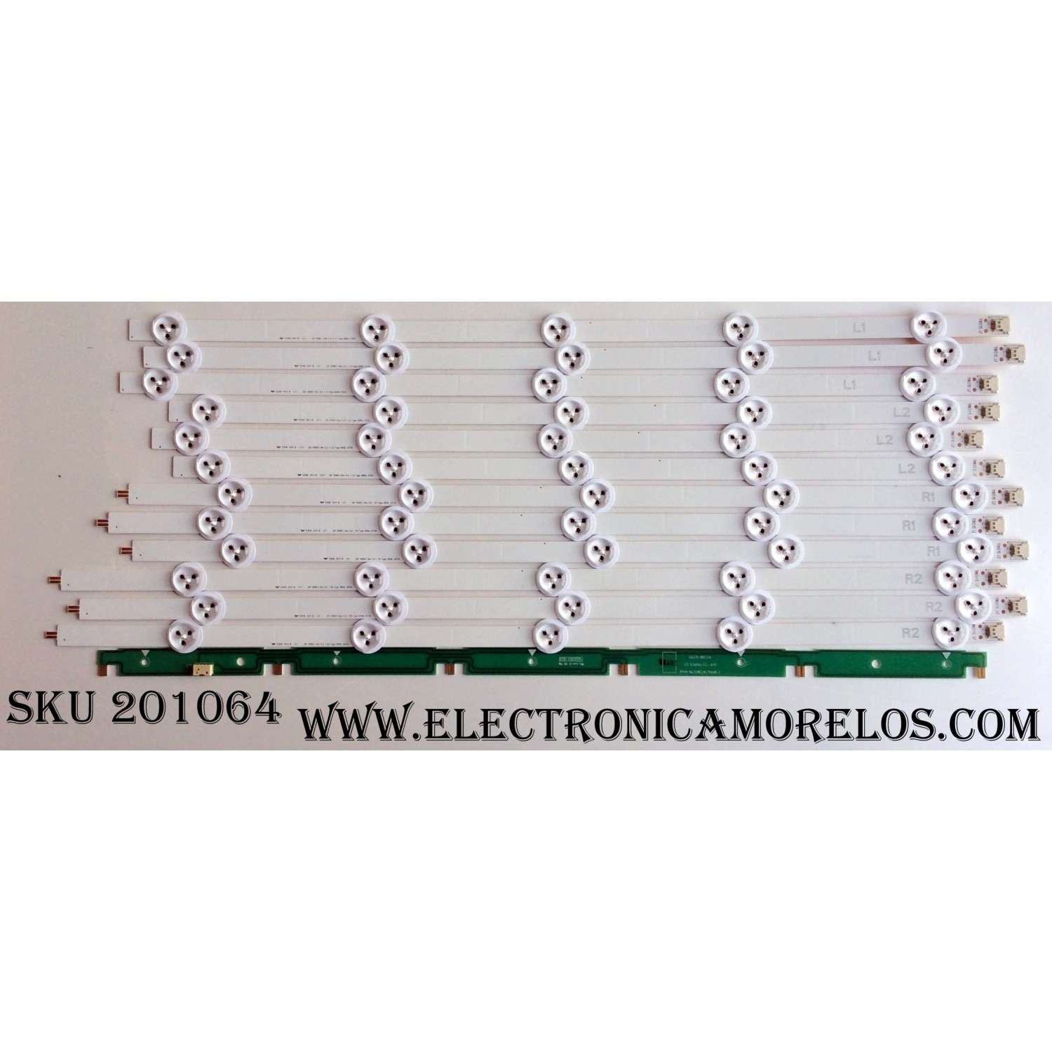 KIT DE LED´S PARA TV (12 PIEZAS) / VIZIO 6916L-1273A/1276A/1272A/1241A / 6916L-1273A /  6916L-1276A / 50" ROW2.1 REV0.4 1 L2-TYPE 6916L-1272A / 55V0 94V-0 50" ROW2.1 REV0.4 1 L1-TYPE 6916L-1241A / PANEL LC500DUG(JF)(U1) / MODELO E500D-A0