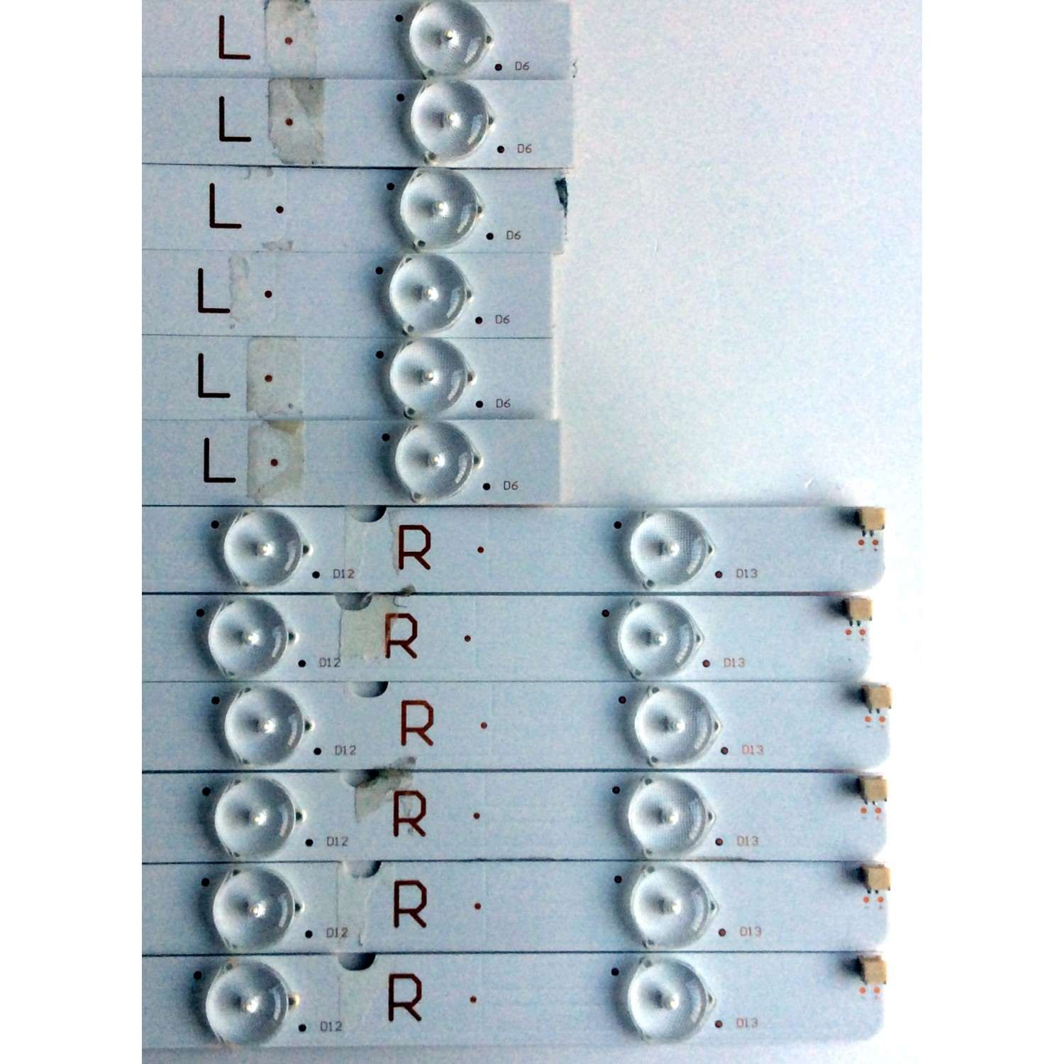 KIT DE LED´S PARA TV (12 PIEZAS) / VIZIO F105N9LP39I / Y16E50 AUO / IC-C-HWX50D618R / IC-C-HWX50D618L / 05638022023131EIFN5L / 05638022023131EIFN5R / PANEL T500QVN02.0 / MODELO E50u-D2 LWZ2UGAS - Imagen 3