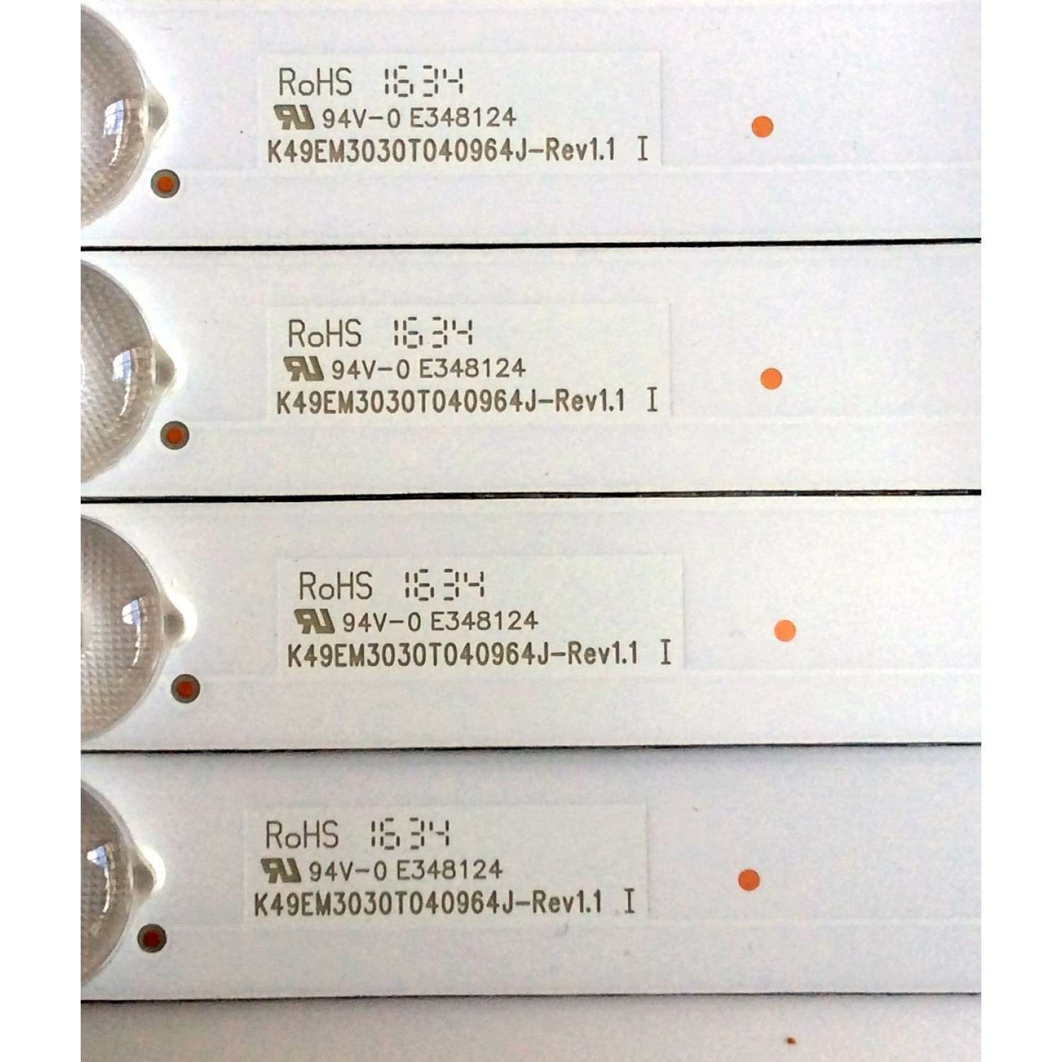 KIT DE LED PARA TV (4 PIEZAS) / PROSCAN K49EM3030T040964J-Rev1.1 / M01Y158K22KAA1689K / 8149010649007 / PANEL HV490FHB-N8D / CN49DX78D / MODELO 49"	 - Imagen 4