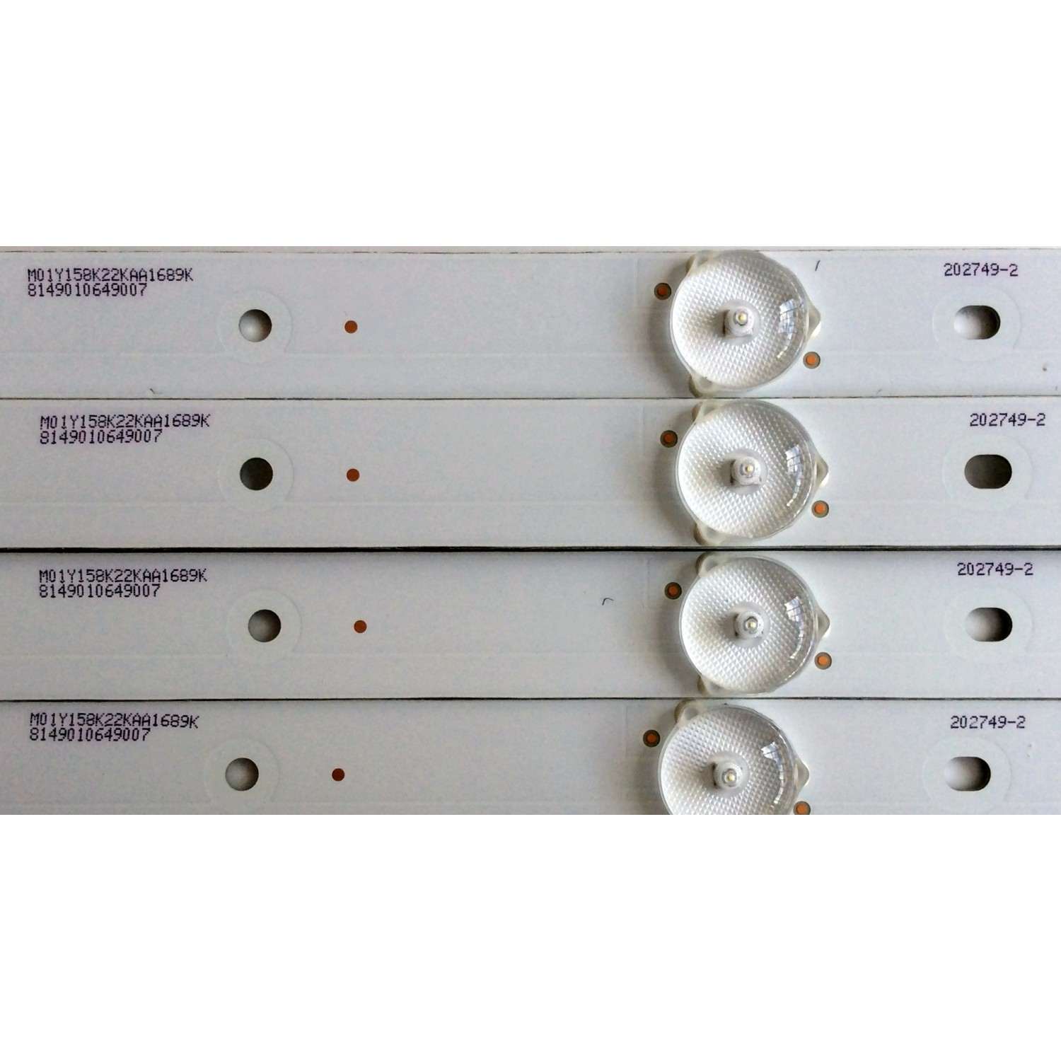 KIT DE LED PARA TV (4 PIEZAS) / PROSCAN K49EM3030T040964J-Rev1.1 / M01Y158K22KAA1689K / 8149010649007 / PANEL HV490FHB-N8D / CN49DX78D / MODELO 49"	 - Imagen 3