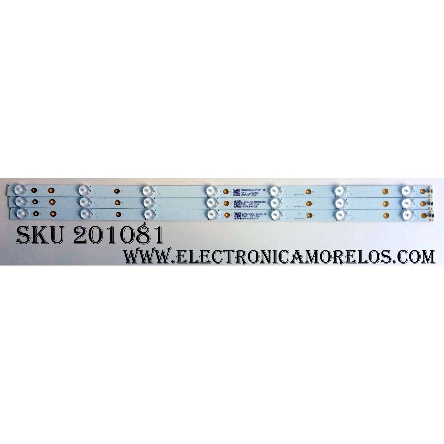 KIT DE LED´S PARA TV VIZIO (3 PIEZAS) / LBM320P0701-LC-1 / 210BZ07D043030C18E / PANEL´S TPT315B5-FHBN0.K REV:S49P2Y / HV320FHB-N00 / MODELO D32F-E1 LTTUVMMT
