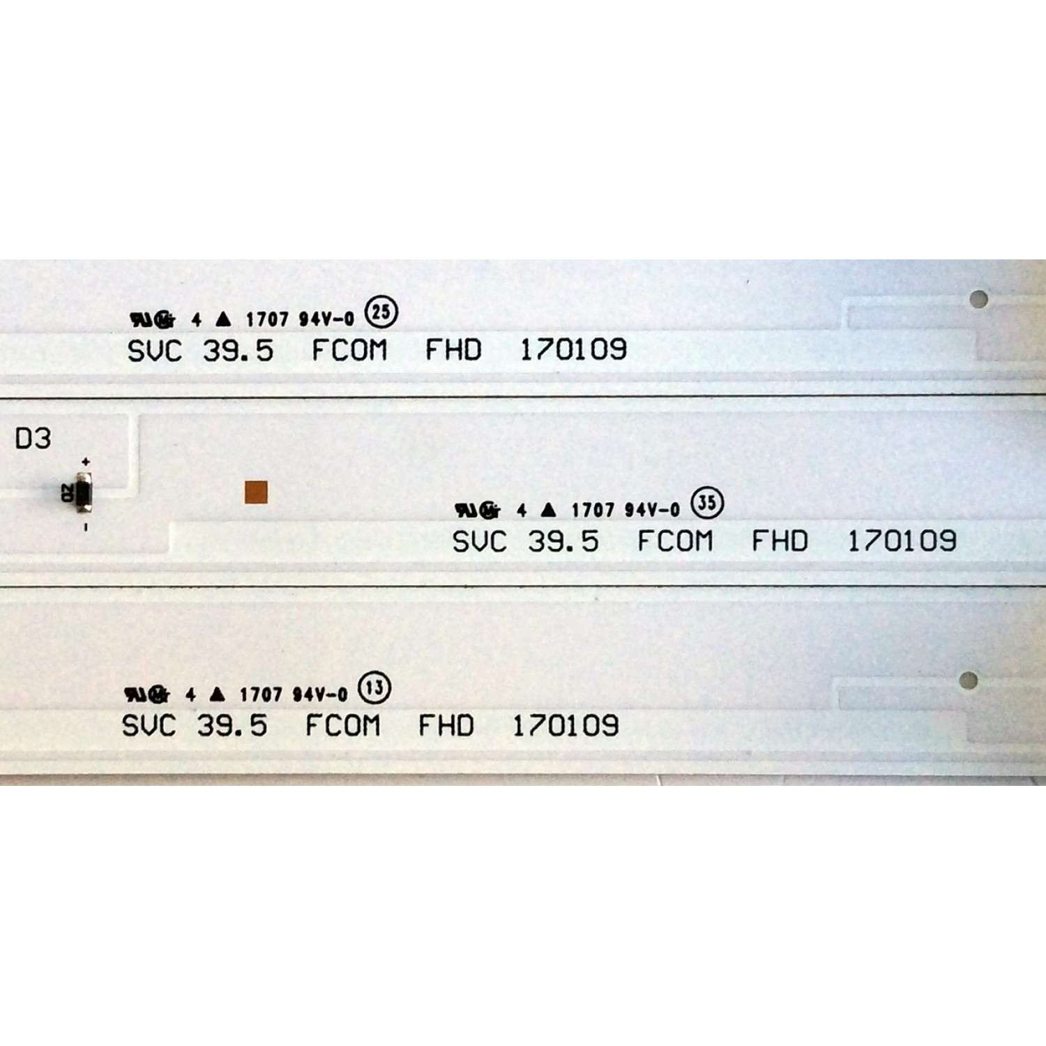KIT DE LED`S PARA TV SAMSUNG (3 PIEZAS) / BN96-37622A / SVC 39.5 FCOM FHD 170109-R00 / PANEL´S CY-JM040BGNV1H JW28 / CY-JM040BGNV4H / MODELOS UN40M5300AFXZA DA01 / UN40N5200AFXZA DA04 - Imagen 4