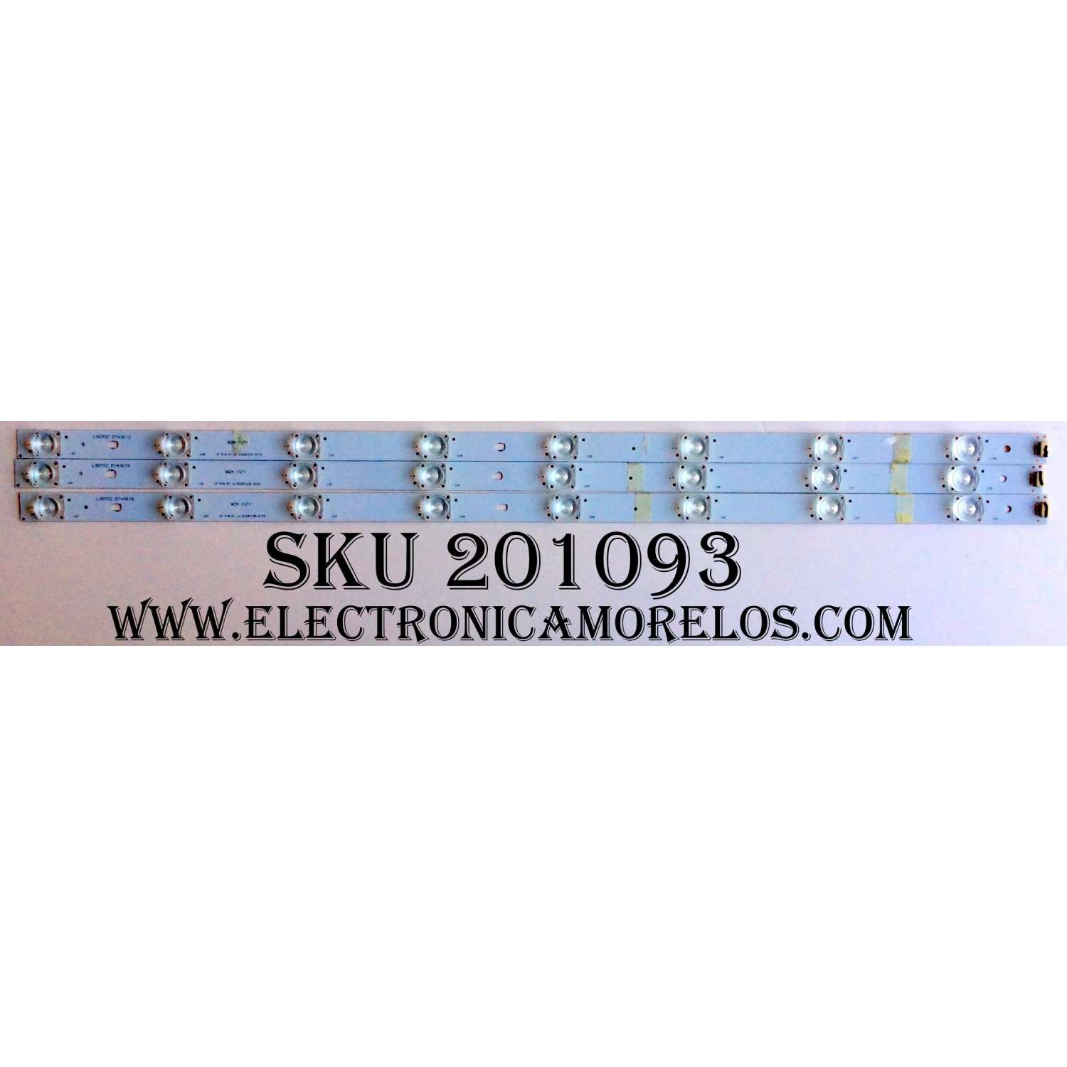 KIT DE LED`S PARA TV (3 PIEZAS) / RCA LK315T3HB87-12V / 01.JL.D3281235-31CS / L96M32 D140619 / MODELO LED32G30RQ	
