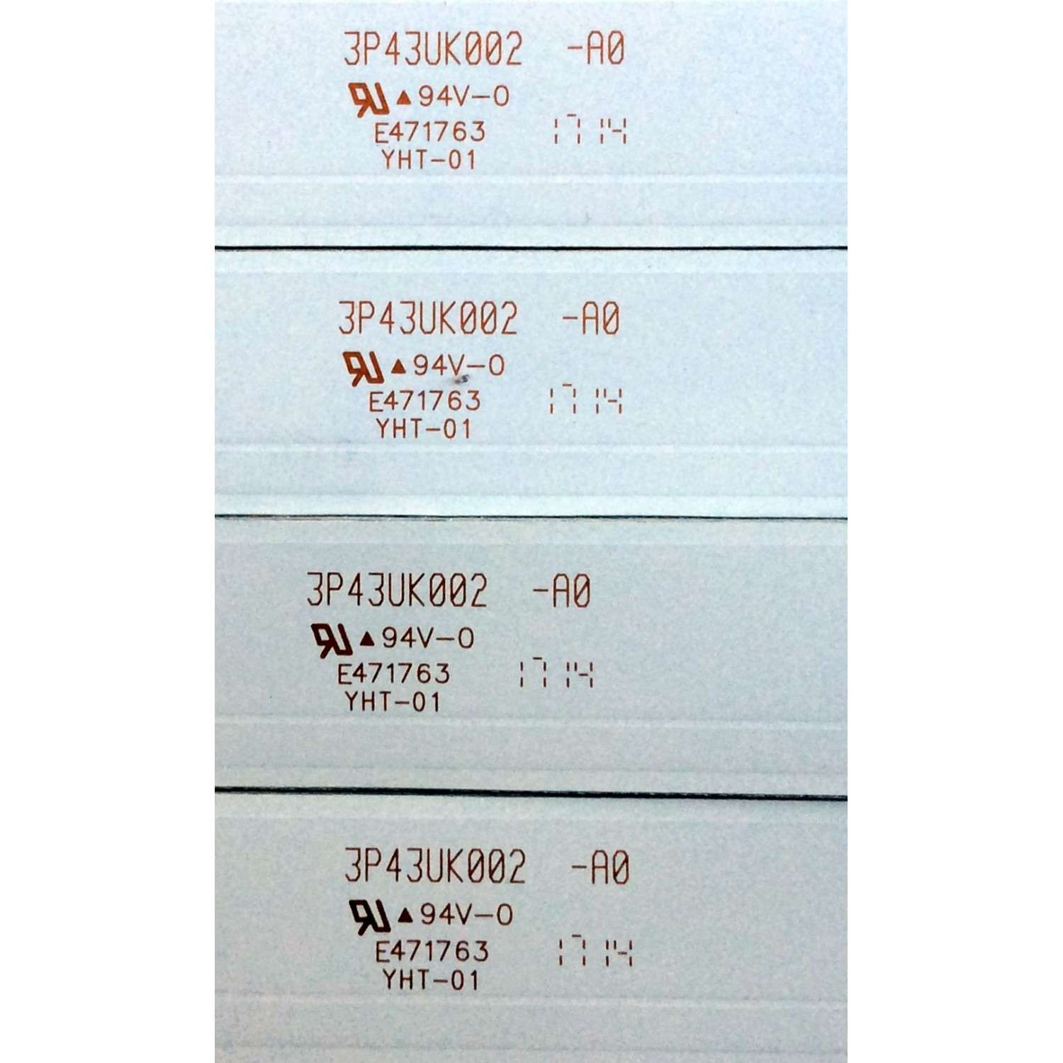 KIT DE LED`S PARA TV (4 PIEZAS) / ELEMENT 3P43UK002 / 910-430-1008 / A12/PC/30/C  910-430-1008 / 0343UK002 / A704211134 / A704211138 / 3P43UK002-A0 / PANEL T430QVN02.1 / MODELO EL4KAMZ4317	 - Imagen 3