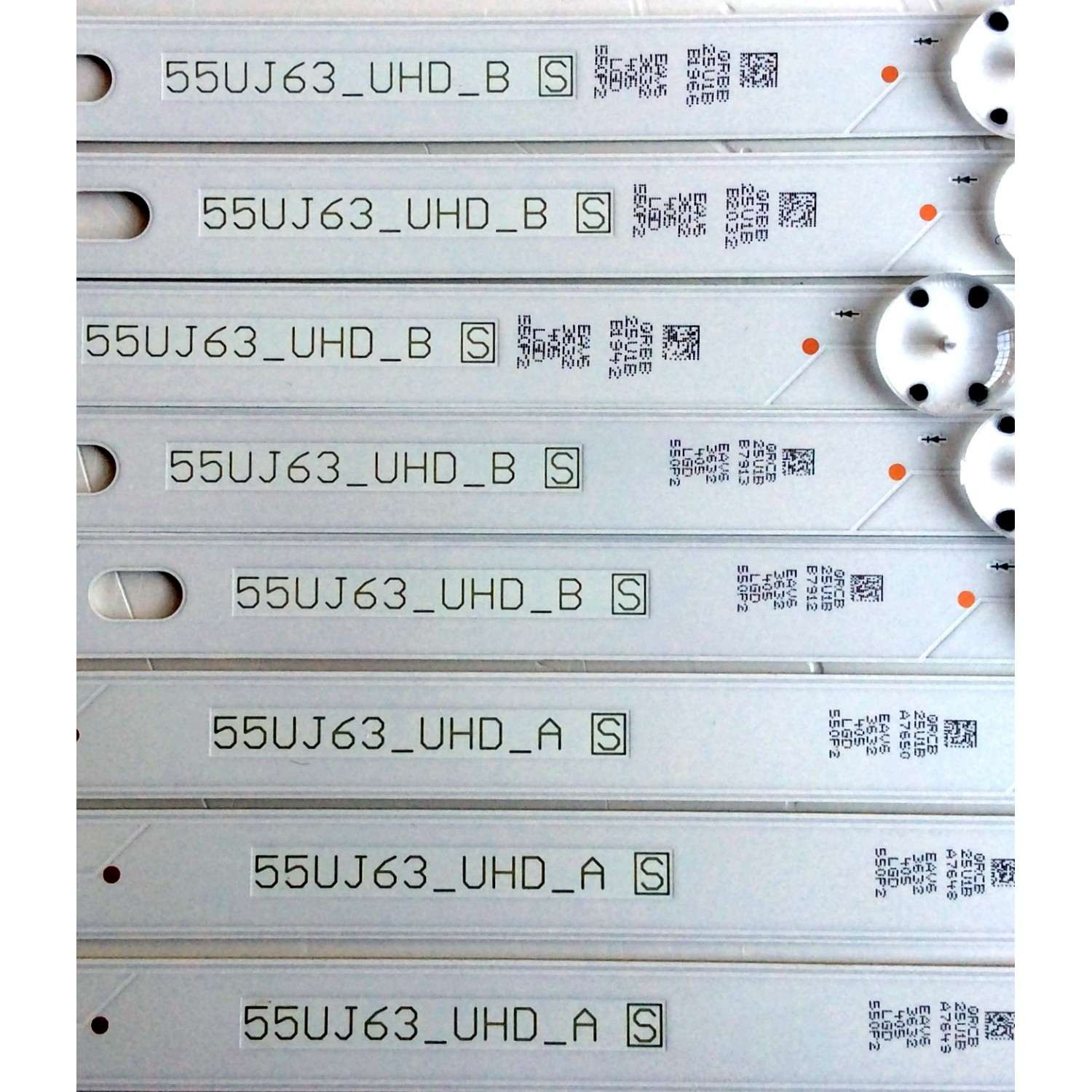 KIT DE LED`S PARA TV (10 PIEZAS) / LG EAV63632405 / 55UJ63_UHD_A / 55LJ55_FHD_A / 55UJ63_UHD_B / 55LJ55_FHD_B / SSC_55LJ55/55UJ63_B_8LED_REV01_160922 / PANEL NC550DGG-AAFX3 / MODELO 55UJ6300-UA BUSYLOR	 - Imagen 2