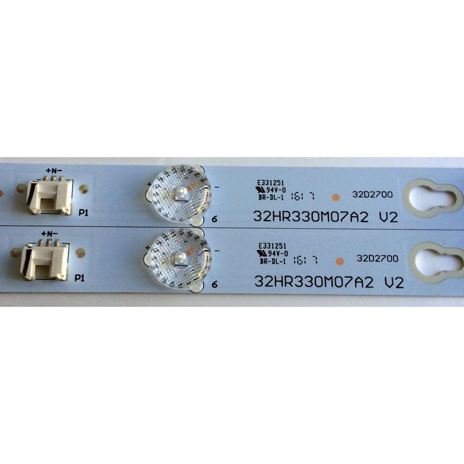 KIT DE LED`S PARA TV (2 PIEZAS) / TCL 32HR330M07A2 V2 / HR-66512-08931 / LD6RA2U2-C-K / 4C-LB3207-HQ1 / 32D2700 / PANEL`S LVW320CS0T E273 / ST3151A05-A VER 2.1 / MODELO 32S3800TSAA - Imagen 3