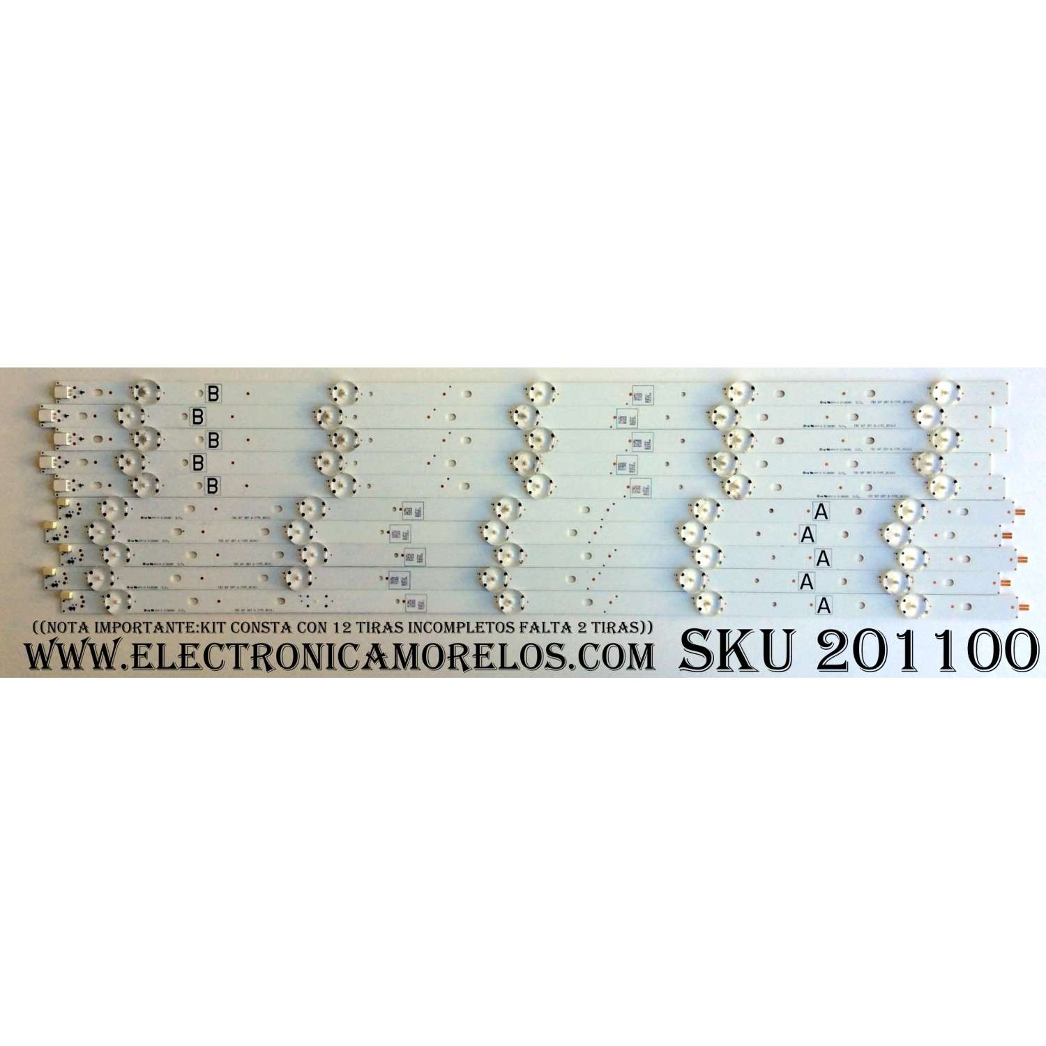 KIT DE LED`S PARA TV (10 PIEZAS) / ((NOTA IMPORTANTE:LED`S INCOMPLETOS FALTA 2 PIEZAS)) / VIZIO 60FHEG15 / 60FH EG15 / E128280 / FBC 60¨ DRT A-TYPE_REV0.1 / FBC 60¨ DRT B-TYPE_REV0.0 / PANEL S600DH3-2 / MODELO D60N-E3 LFTRVQAS	