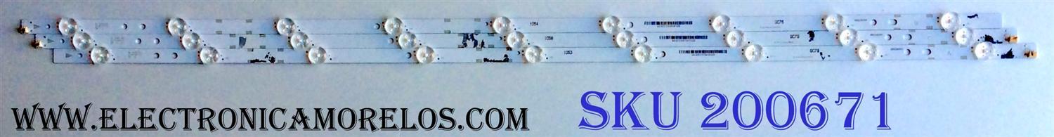 KIT DE LED PARA TV (3 PIEZAS) / VIZIO IC-A-VZAA40D696 / IC-A-VZAA40D696A / IC-A-VZAA40D696B / IC-A-VZAA40D696C / 098101003103 / 098101003104 / 098101003105 /MODELO E40-D0 / D40-D0 LAUSTXBS	