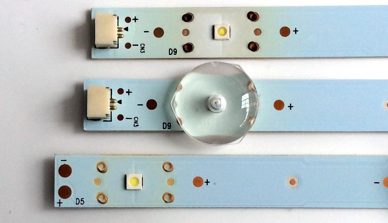 KIT DE LED`S PARA TV (3 PIEZAS) / SANYO UDULEDLXT003 / UDULEDLXT004 / 39.5W4SIP LEFT / 39.5W5SIP RIGHT / LB39501 V0_00 / LB39501 V1_01 / JX-DLXT004-3B388-0-E-62H / JX-DLXT003-3B386-0-E-62G / PANEL U5A23XT / MODELO FW40D36F - Imagen 3