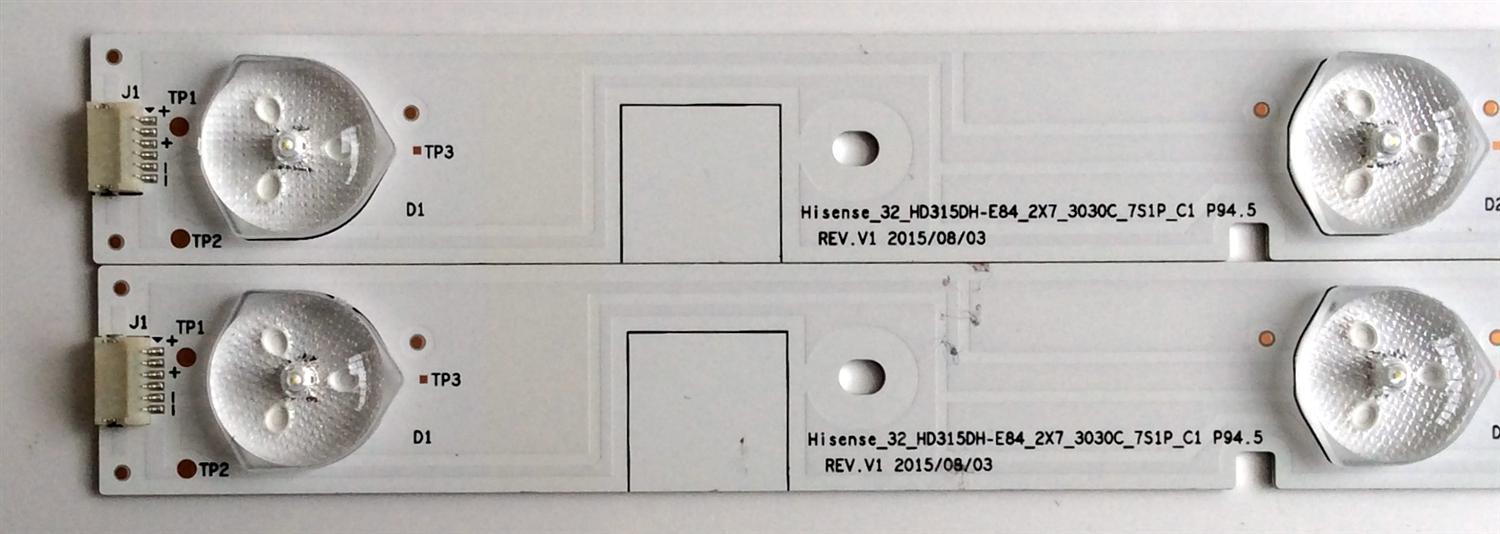 KIT DE LED`S PARA TV (2 PIEZAS) / SHARP HE32SLJSK5736300976G / 1175517 / Hisense_32_HD315DH-E84_2X7_3030C_7S1P_C1 / XY-MC94V-0 / PANEL  HD315K2H81-B1\S0\BBY\GM\ROH / HD315K281-B1\S2\BBY\GM\ROH / MODELO LC-32LB591U - Imagen 2