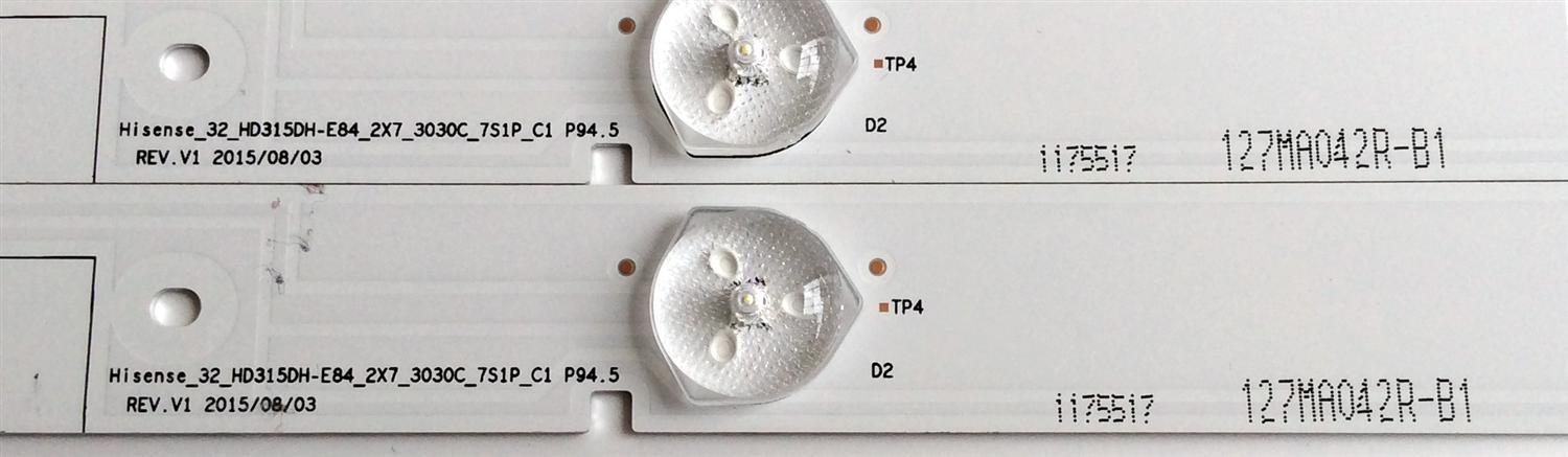 KIT DE LED`S PARA TV (2 PIEZAS) / SHARP HE32SLJSK5736300976G / 1175517 / Hisense_32_HD315DH-E84_2X7_3030C_7S1P_C1 / XY-MC94V-0 / PANEL  HD315K2H81-B1\S0\BBY\GM\ROH / HD315K281-B1\S2\BBY\GM\ROH / MODELO LC-32LB591U - Imagen 3
