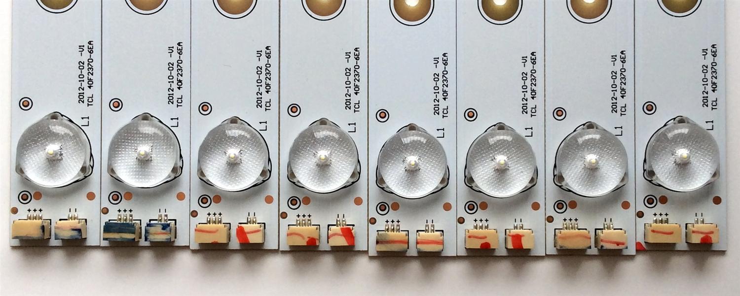 KIT DE LED'S PARA TV SANYO ((8 PIEZAS)) / NUMERO DE PARTE 4C-LB400T-YH3 / 006-P2K1793B / 40F2370-6EA / PANEL LVF400SSDX E7 V6 / MODELO DP40D64 P40D64-02 - Imagen 2