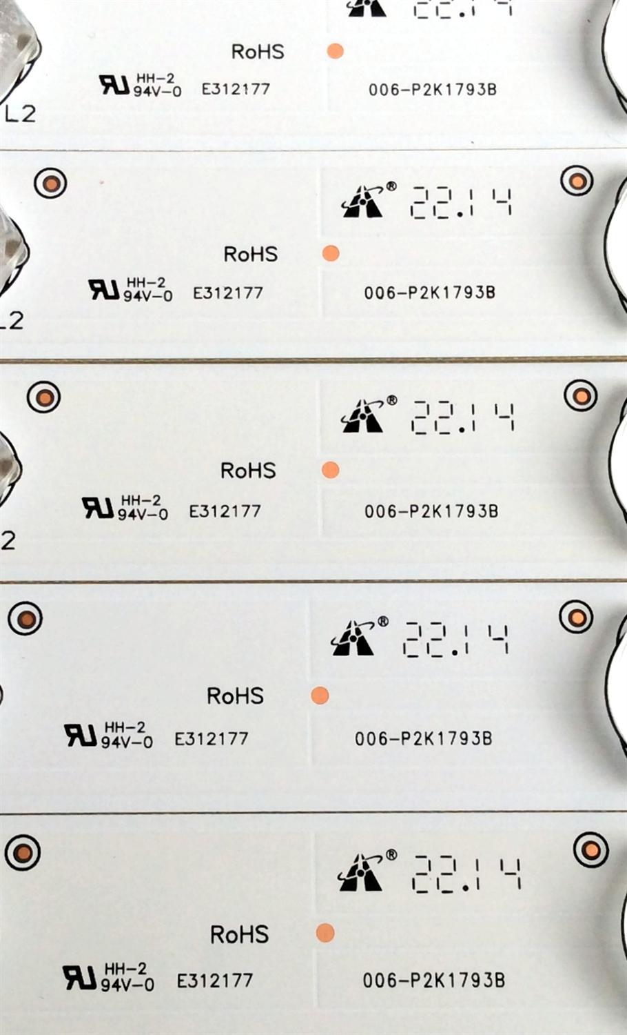KIT DE LED'S PARA TV SANYO ((8 PIEZAS)) / NUMERO DE PARTE 4C-LB400T-YH3 / 006-P2K1793B / 40F2370-6EA / PANEL LVF400SSDX E7 V6 / MODELO DP40D64 P40D64-02 - Imagen 3