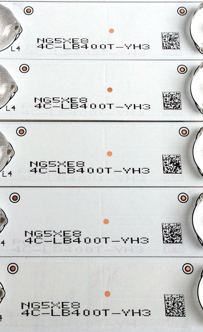 KIT DE LED'S PARA TV SANYO ((8 PIEZAS)) / NUMERO DE PARTE 4C-LB400T-YH3 / 006-P2K1793B / 40F2370-6EA / PANEL LVF400SSDX E7 V6 / MODELO DP40D64 P40D64-02 - Imagen 4