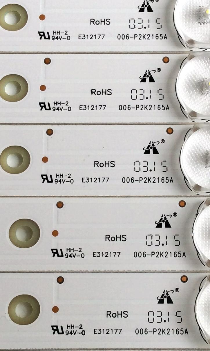 KIT DE LED`S PARA TV (12 PIEZAS) / SANYO 4C-LB650T-YH1SY / 006-P2K2165A / TCL_00M_650D30_3030C_12X8 / PANEL LVF650CMDX E1 V1 / MODELO FW65D25T	 - Imagen 3