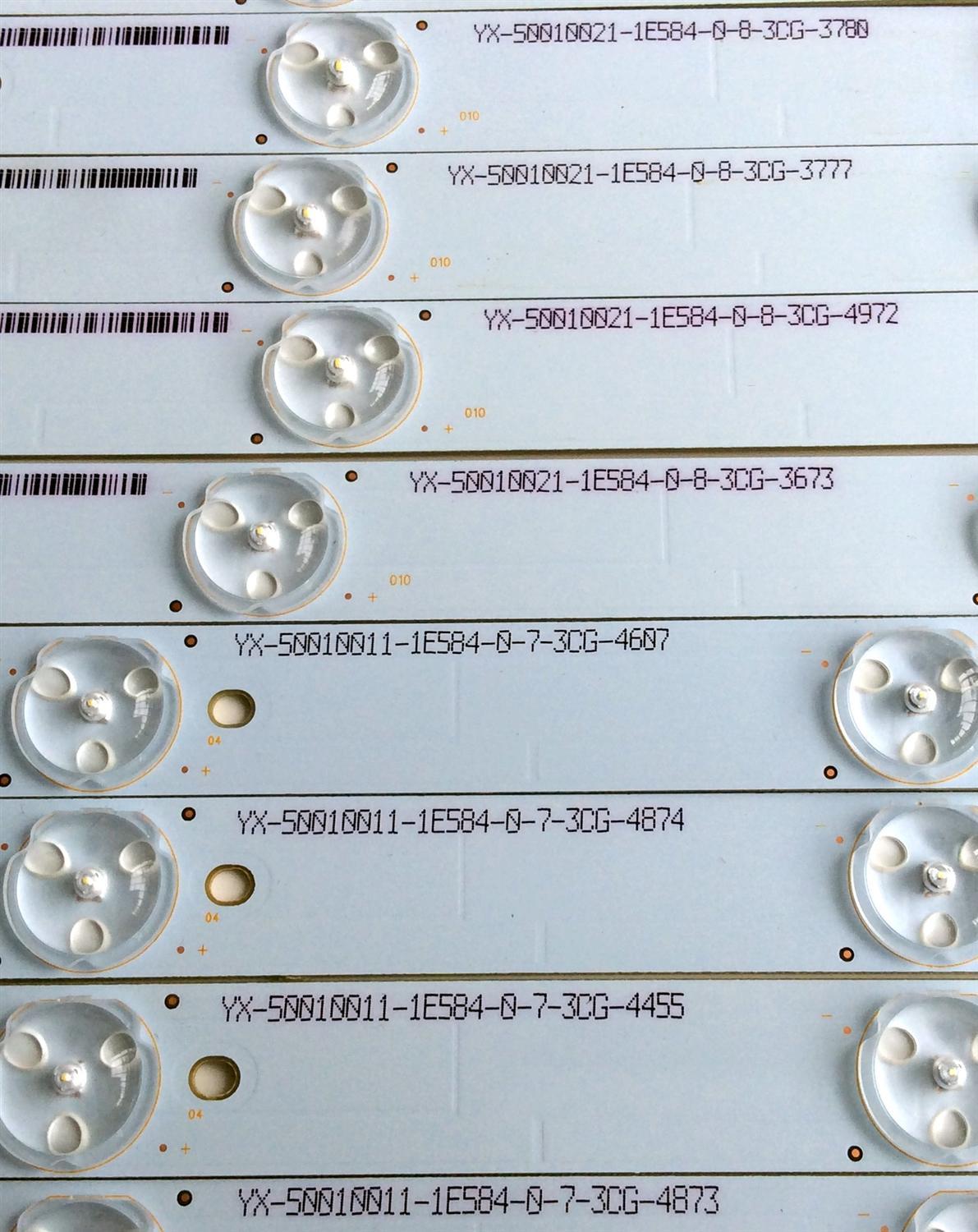 KIT DE LED`S PARA TV (12 PIEZAS) / CHANGHONG YX-50010011-1E584-0-7-3CG / YX-50010021-1E584-0-8-3CG / KH-DE344144 / PANEL  C500F13-E2-L / MODELO LED50YC200UA - Imagen 3
