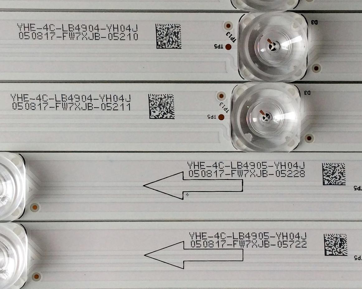 KIT DE LED`S PARA TV TCL ((8 PIEZAS)) / NUMERO DE PARTE 4C-LB4904-YH04J / 4C-LB4905-YH04J / TOT_49_D2900_4X4+4X5_3030C_D6t-2d1_A_4S1P / TOT_49_D2900_4X4+4X5_3030C_D6t-2d1_B_5S1P / PANEL LVU485ND1L / MODELOS 49S350 / 49S403TCBA / 49S403TBAA - Imagen 3