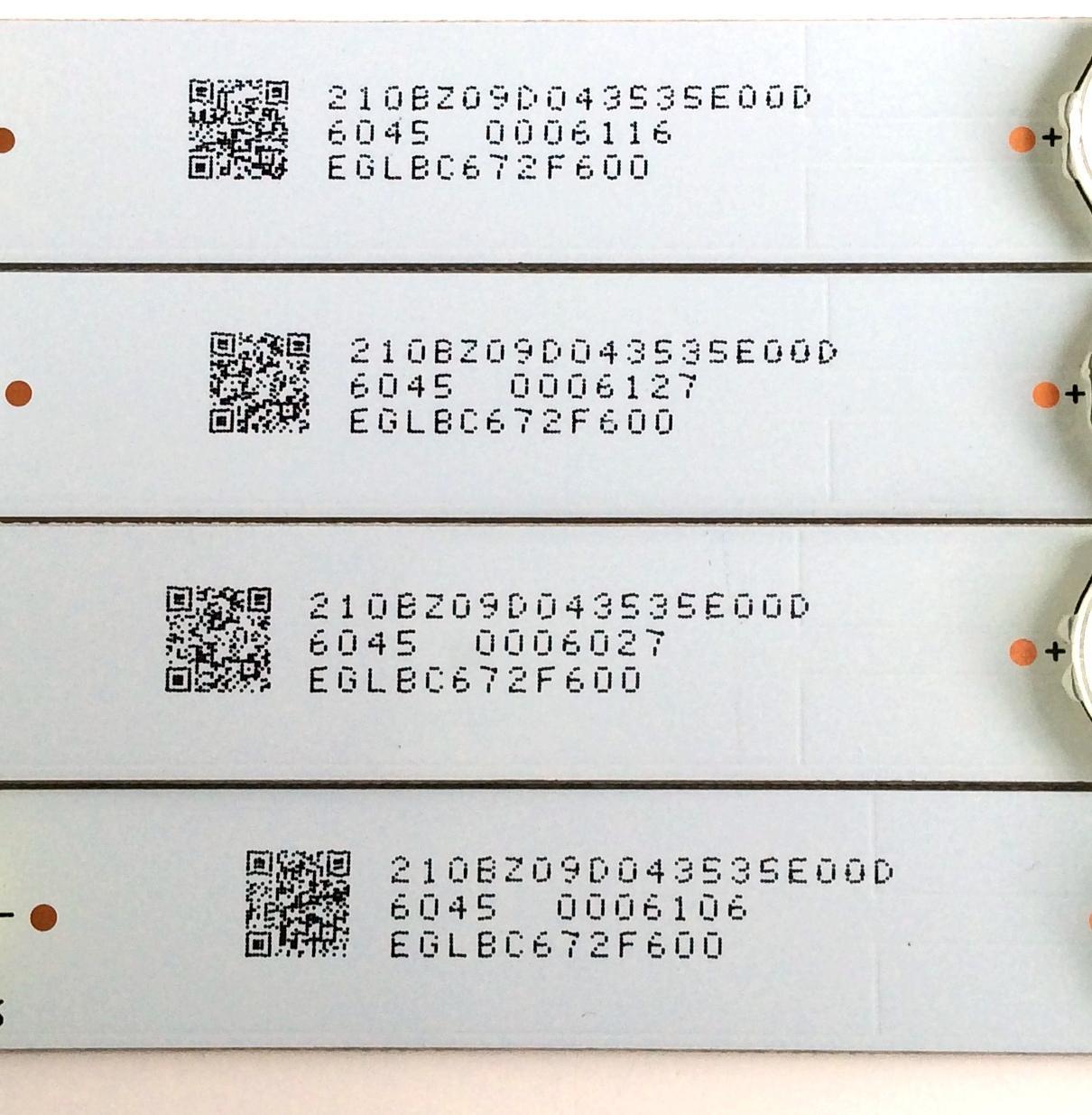 KIT DE LED`S PARA TV (4 PIEZAS) / INSIGNIA 210BZ09D043535E00D / EGLBC672F600 / GJ-2K16-D2P5-390-D409-pitch / E349376 / PANEL  TPT390J1-HVN04 REV:S001C / MODELO NS-39DR510NA17 - Imagen 2