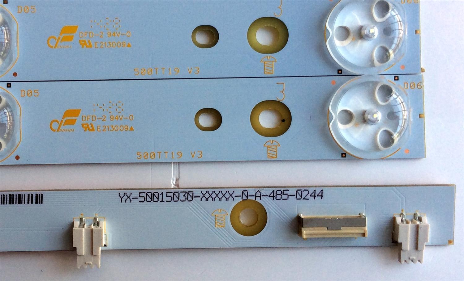 KIT DE LED´S PARA TV VIZIO (16 PIEZAS) / VIZIO TPT500J1-LE8 REV.SC2A / 500TT20 V3 / 500TT19 V3 / 500TT18 V4 / 500TT17 V4 / YX-50017011-3B544-0-E / MODELOS E500I-B1 LTY6PLKR / E500I-B1 LTY6PLGQ / E500I-B1 LTYWPLDQ / D500I-B1 LTY6RTAQ / D500I-B1 LTYWRTBQ - Imagen 3