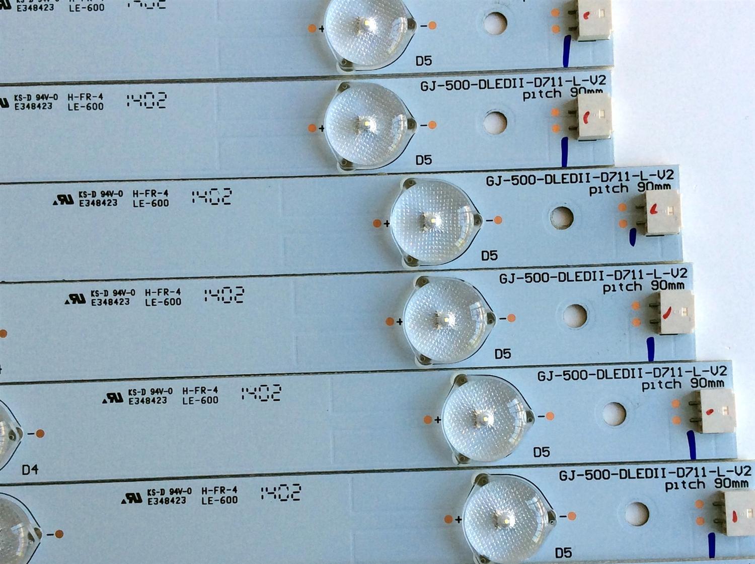 KIT DE LED´S PARA TV (14 PIEZAS) / SHARP GJ-500-DLEDII-D711-L-V2 / GJ-500-DLEDII-D711-R-V2 / LE-600 / E348423 / PANEL´S TPT500J1-HVN04 REV:S16SM / TPT500J1-HVN04 REV:S17TE / MODELOS LC-50LE541U / LC-50LE542U	 - Imagen 2