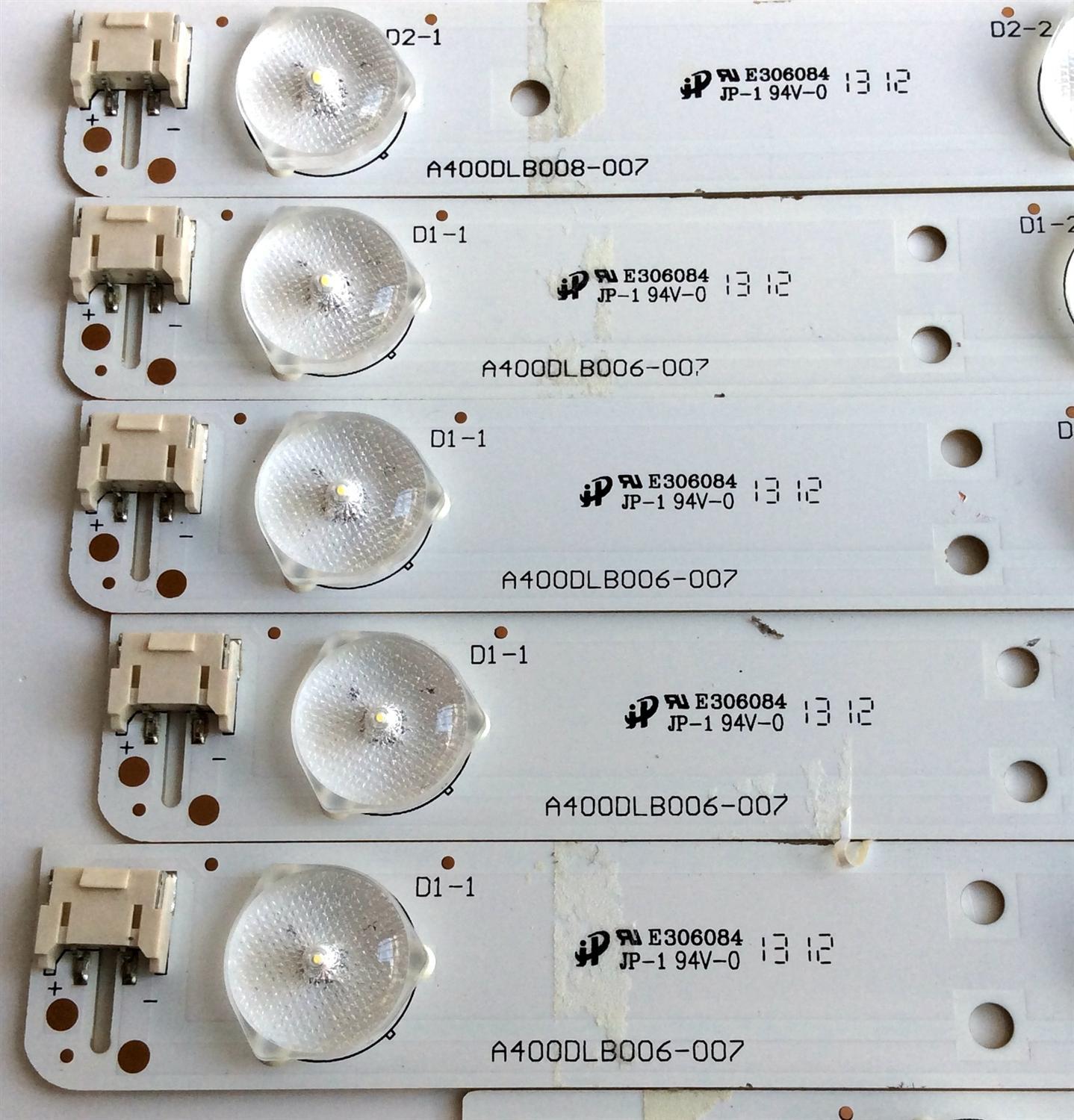 KIT DE LED´S PARA TV (10 PIEZAS) / SHARP A400DLB006-007 / A400DLB007-007 / T78SBM8P40 / T78SBM8P4O / PANEL S400DH3-1 / 76040T200-600-G / MODELO LC-40LE550U - Imagen 6