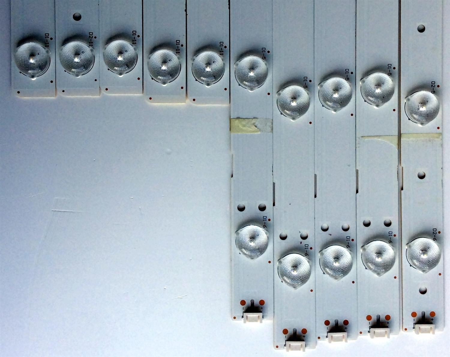 KIT DE LED´S PARA TV (10 PIEZAS) / SHARP A400DLB006-007 / A400DLB007-007 / T78SBM8P40 / T78SBM8P4O / PANEL S400DH3-1 / 76040T200-600-G / MODELO LC-40LE550U - Imagen 2