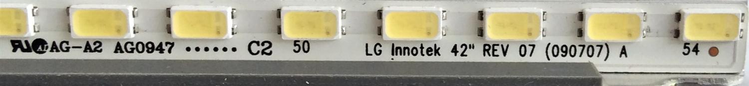 KIT DE LED´S PARA TV (6 PIEZAS) / SIGMAC 3660L-0327A / AG0945 / AG0947 / LG Innotek 42¨ REV 07 (090707) A / PANEL LE42AB1 NS-LCD42HD-09 / MODELO LE42AB1 NS-LCD42HD-09 - Imagen 2