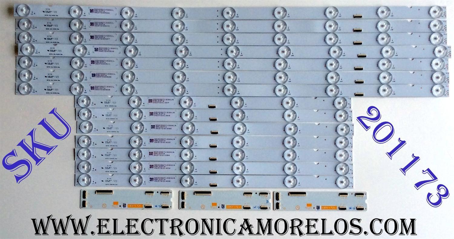 KIT DE LED´S PARA TV (14 PIEZAS) / SONY SBT55 636 / 55039D715SN1R / 55039D715SN1L / EBLA3T4 / 189717211 / PANEL YD7S550DND01B / A2187580A / MODELO XBR-55X900E