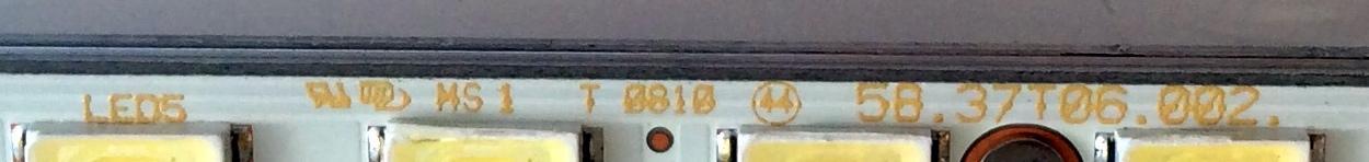 KIT DE LED´S PARA TV LG / PROSCAN (2 PIEZAS) / NUMERO DE PARTE  STA370A03_44  Rev0.1_010121 / 73.37T06.003-5-SN1 100325 UP / 73.37T06.004-5-SN1 100317 DOWN / 58.37T06.002 / PANEL T370HW04 V.1 / MODELO 37LE5300-UC AUSDLUR / PLED3792 A  - Imagen 4