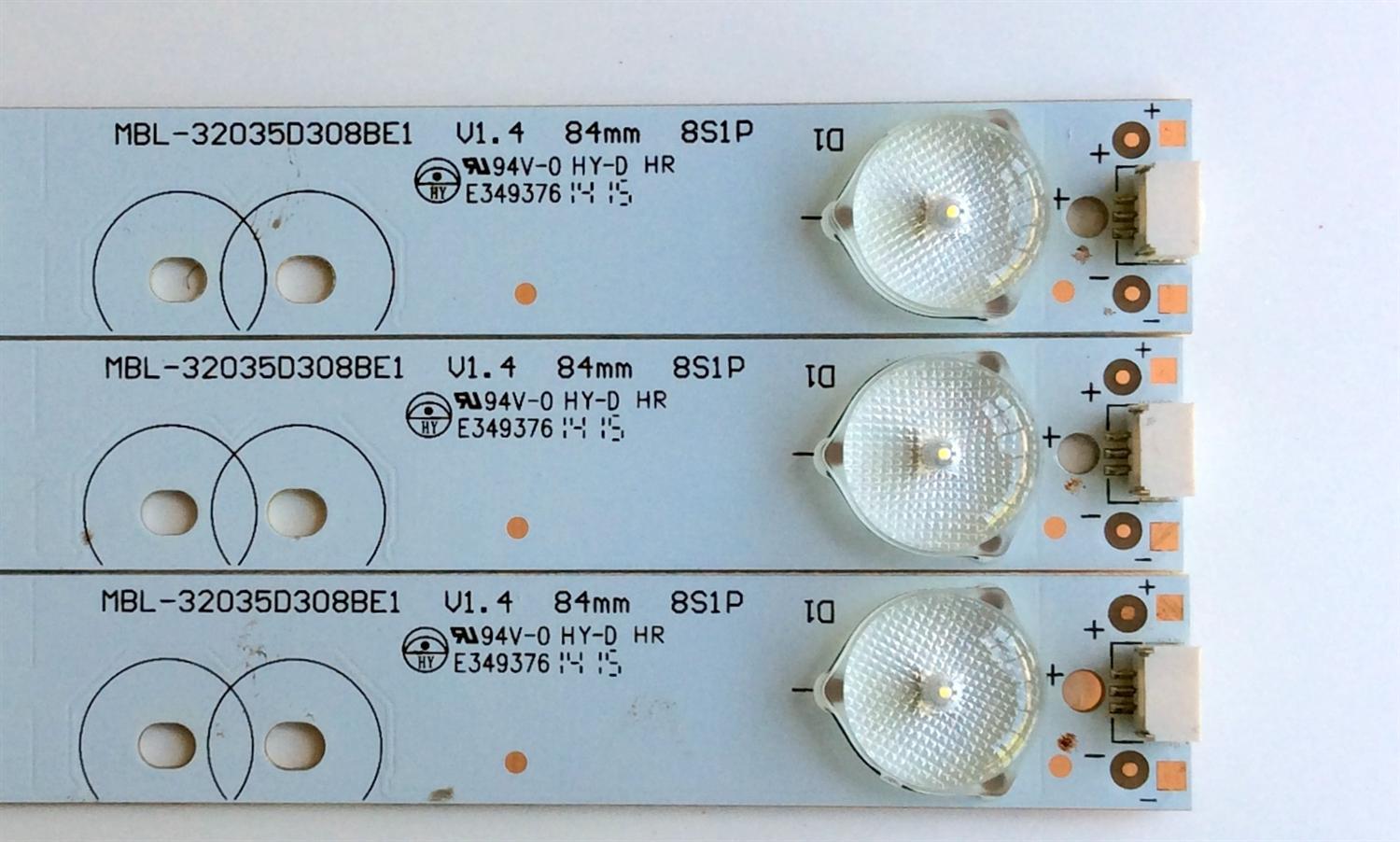 KIT DE LED´S PARA TV (3 PIEZAS) / UPSTAR MBL-32035D308BE1 / -D423PFLBYZF6A / PANEL HV320WX2-206 / MODELO P32EAB B01444E - Imagen 3