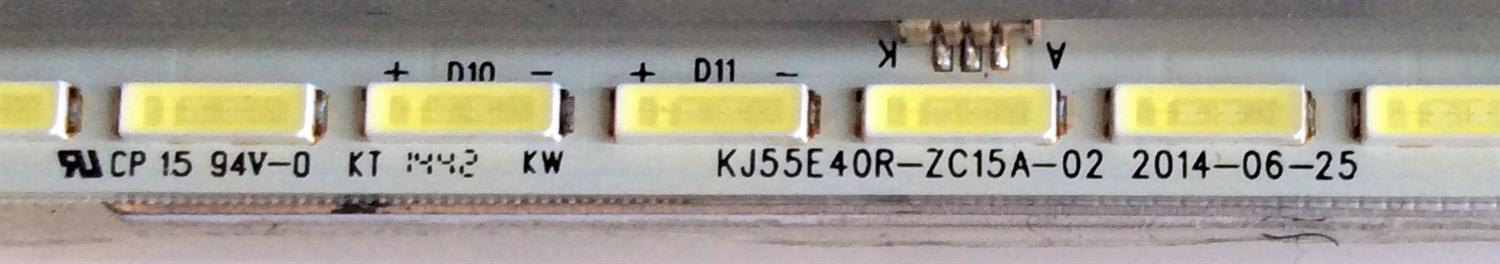 KIT DE LED´S PARA TV (2 PIEZAS) / UPSTAR KJ55E40R-ZC15A-02 / KJ55E40L-ZC15A-02 / PANEL KM0550LSHU01 / KM0550LSHV01 / UPSTAR D55WX CA14ZE - Imagen 2