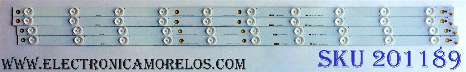 KIT DE LED'S PARA TV (4 PIEZAS) / HITACHI C430U14-E1-A(G2) / KHP200640C / UX-850122297 / UX-850122297 / UX-850122297 / LB43006 / LB-C430U14-E1-A-G2-DL1 / MODELO LU43V809